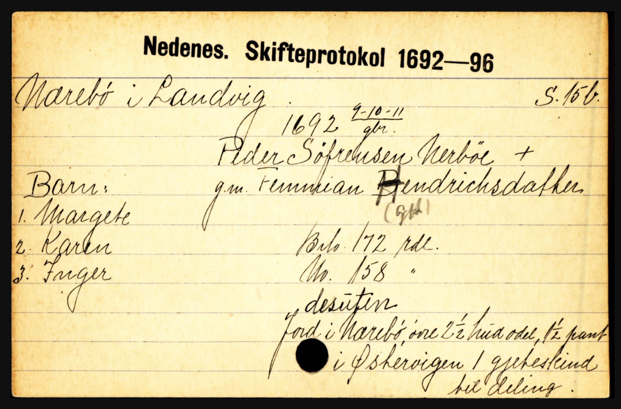 Nedenes sorenskriveri før 1824, AV/SAK-1221-0007/H, p. 22431