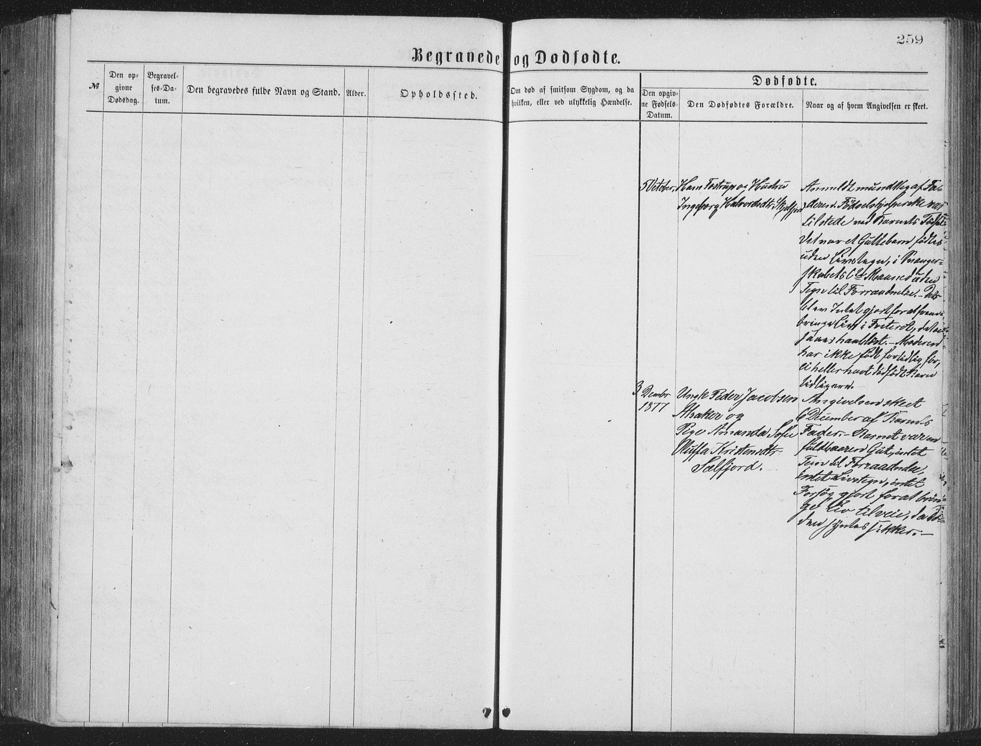 Ministerialprotokoller, klokkerbøker og fødselsregistre - Nordland, AV/SAT-A-1459/885/L1213: Parish register (copy) no. 885C02, 1874-1892, p. 259