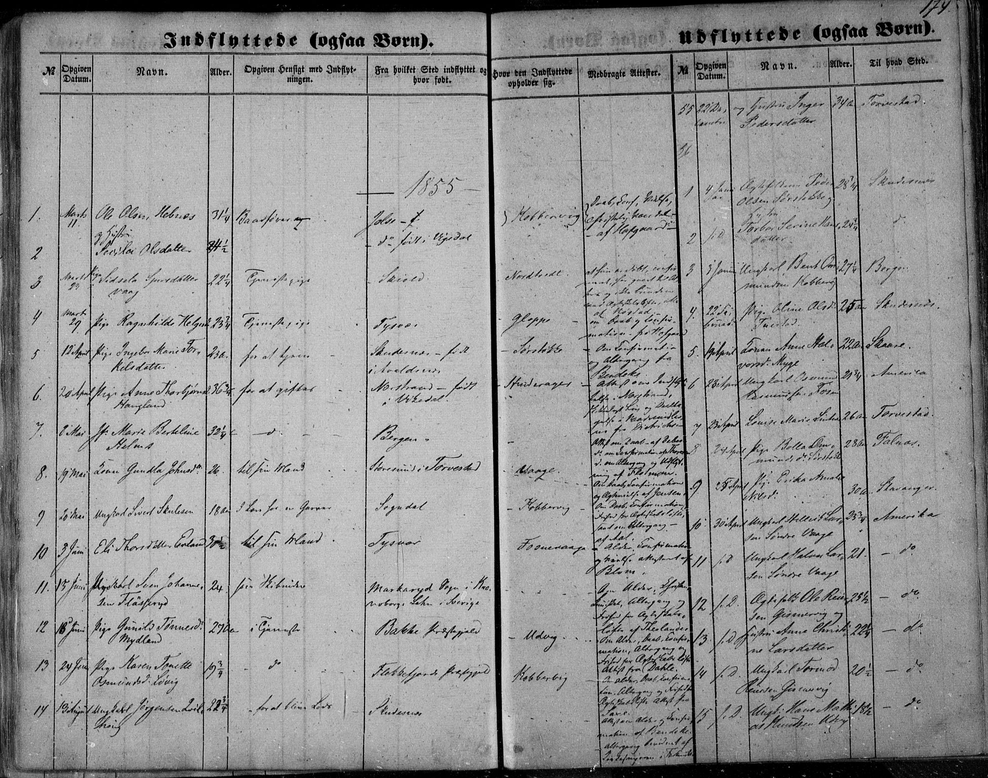 Avaldsnes sokneprestkontor, SAST/A -101851/H/Ha/Haa/L0008: Parish register (official) no. A 8, 1847-1857, p. 174