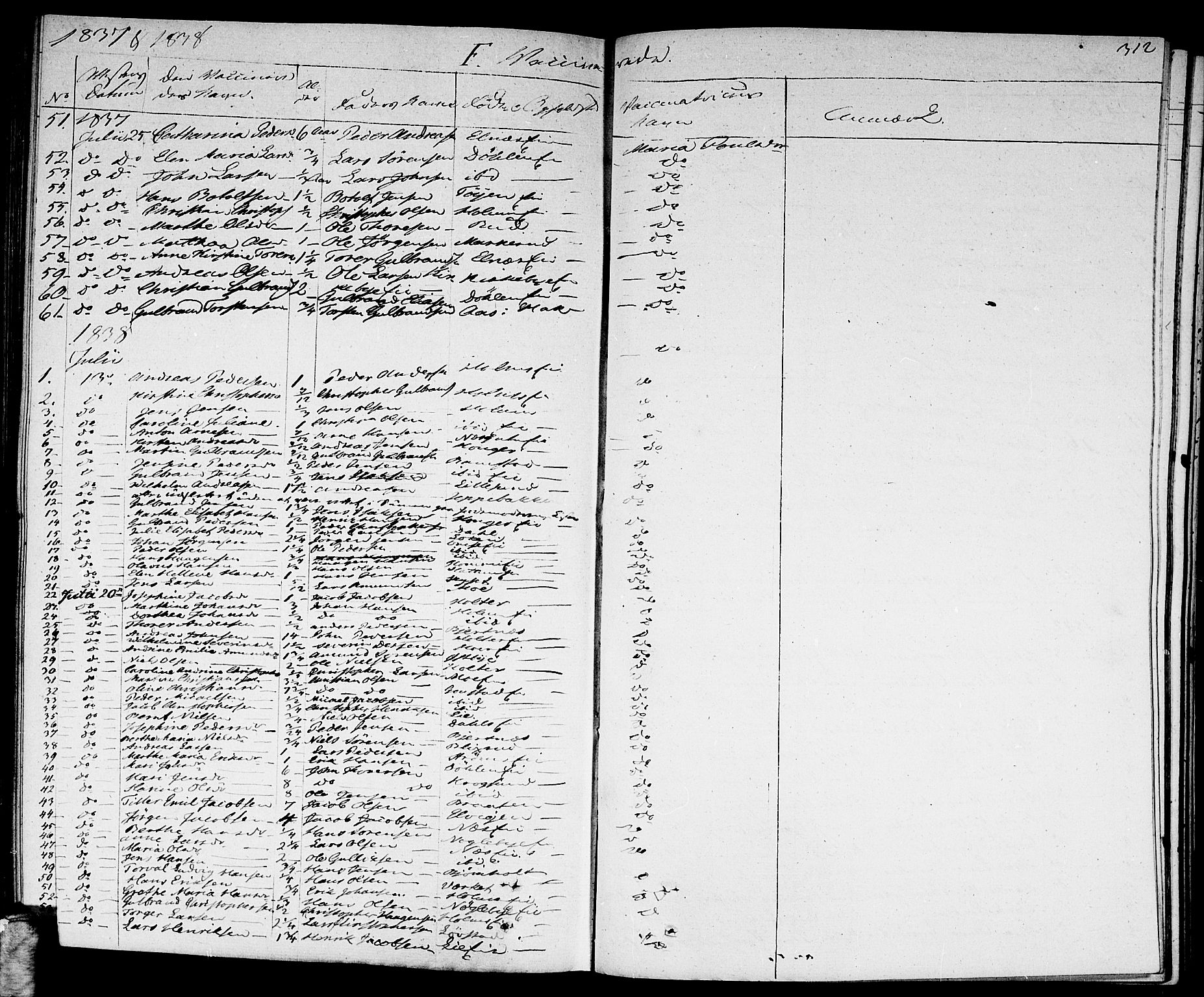 Nittedal prestekontor Kirkebøker, AV/SAO-A-10365a/F/Fa/L0004: Parish register (official) no. I 4, 1836-1849, p. 312