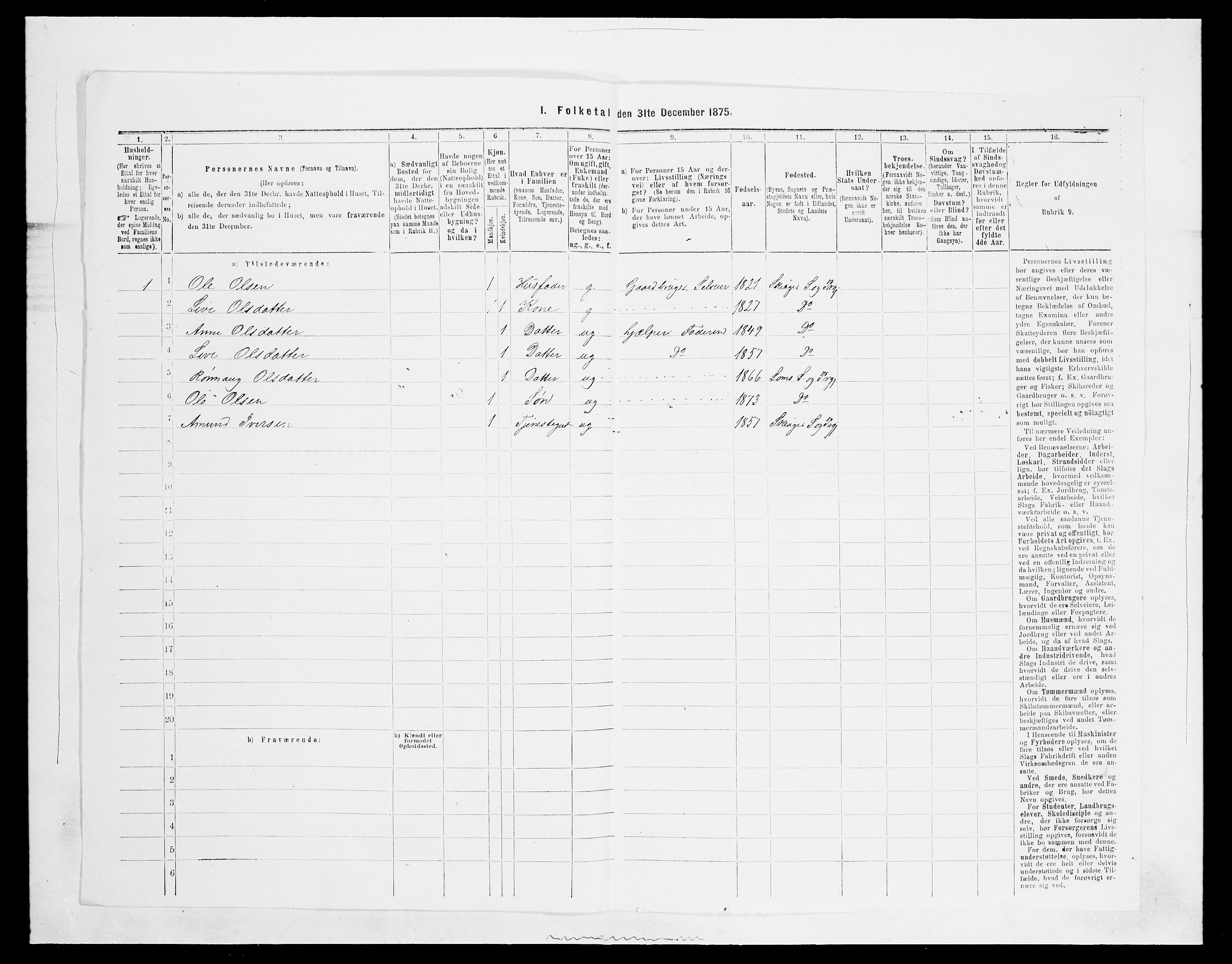 SAH, 1875 census for 0514P Lom, 1875, p. 259