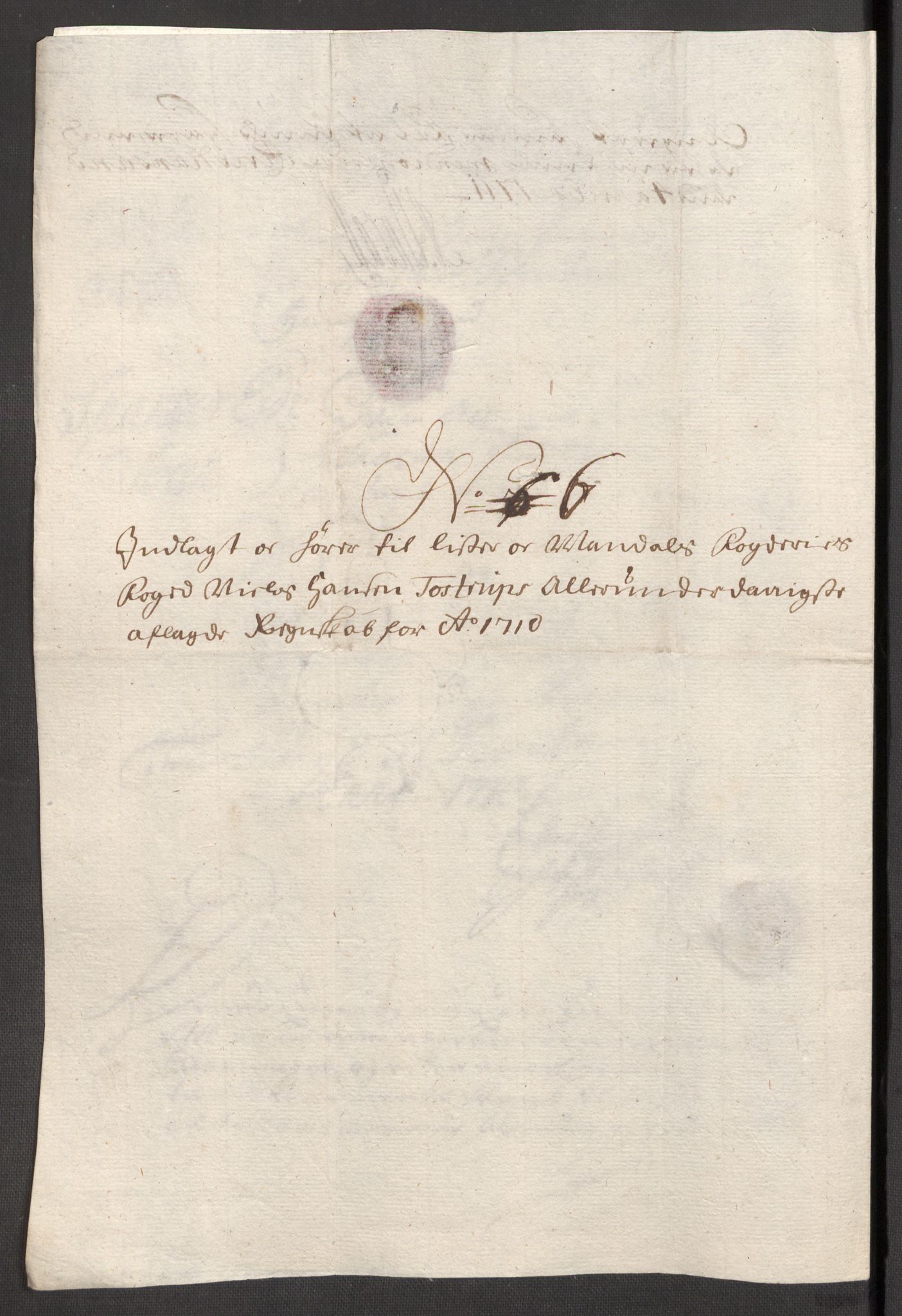 Rentekammeret inntil 1814, Reviderte regnskaper, Fogderegnskap, RA/EA-4092/R43/L2553: Fogderegnskap Lista og Mandal, 1710, p. 38