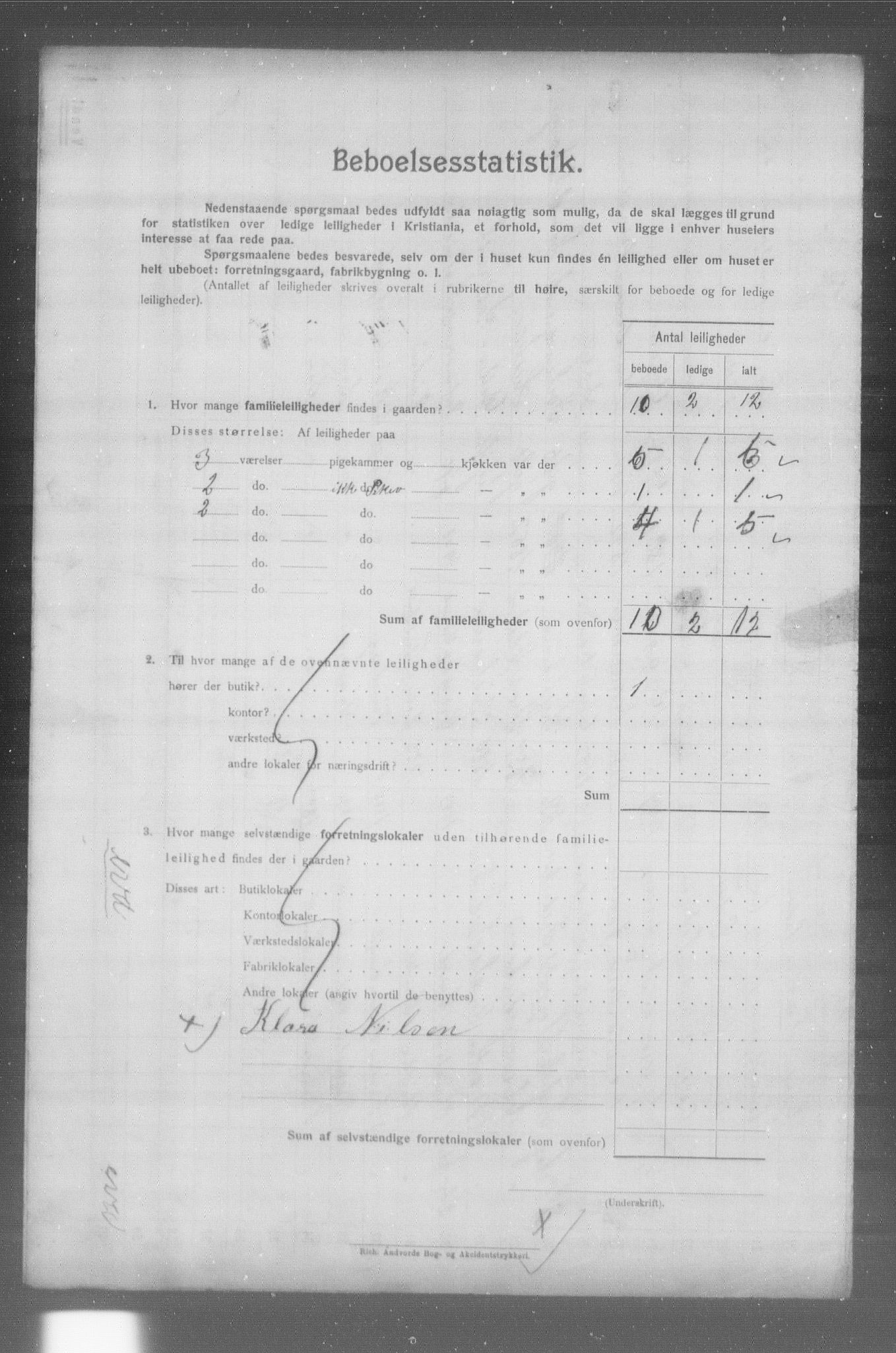 OBA, Municipal Census 1904 for Kristiania, 1904, p. 24107