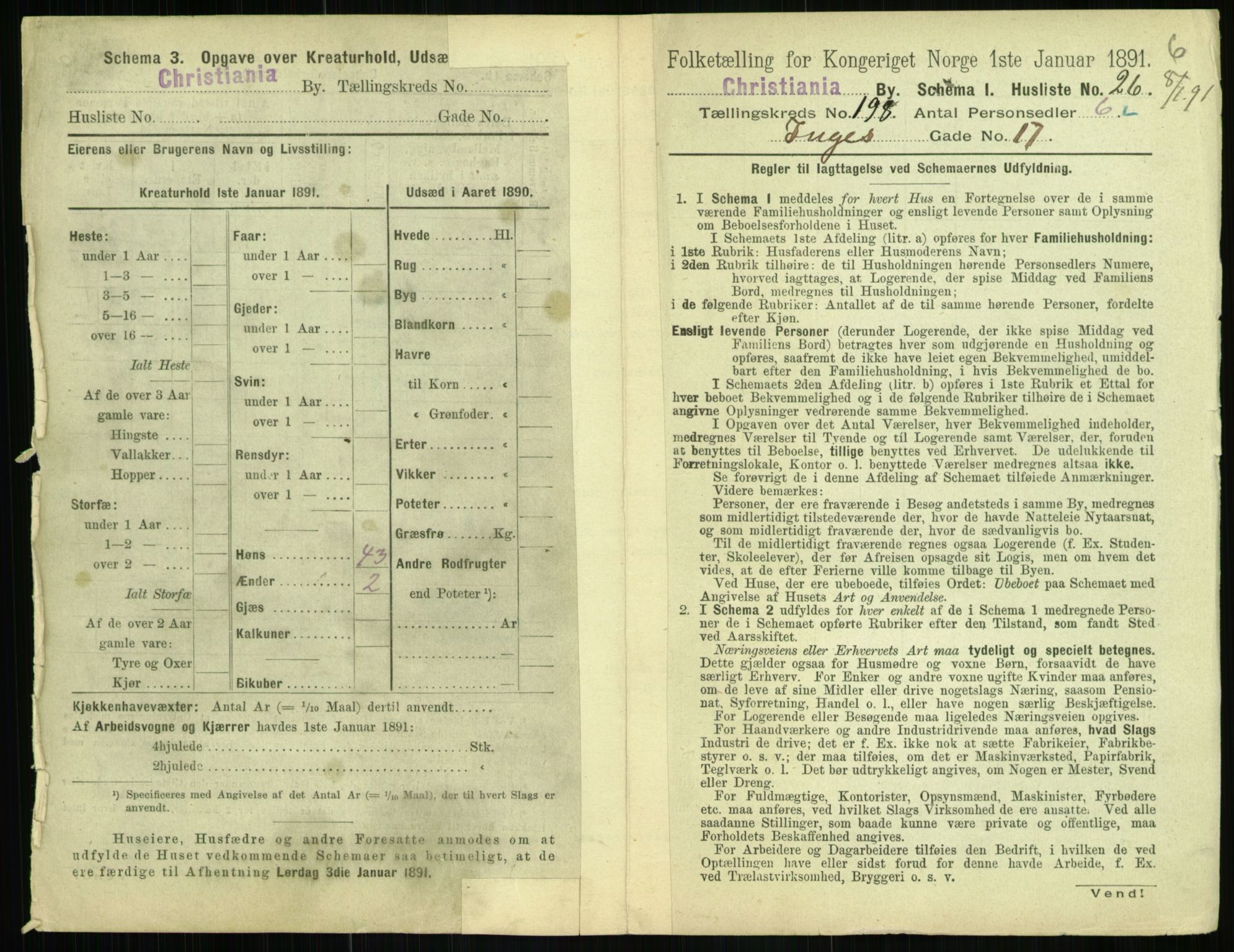 RA, 1891 census for 0301 Kristiania, 1891, p. 119278