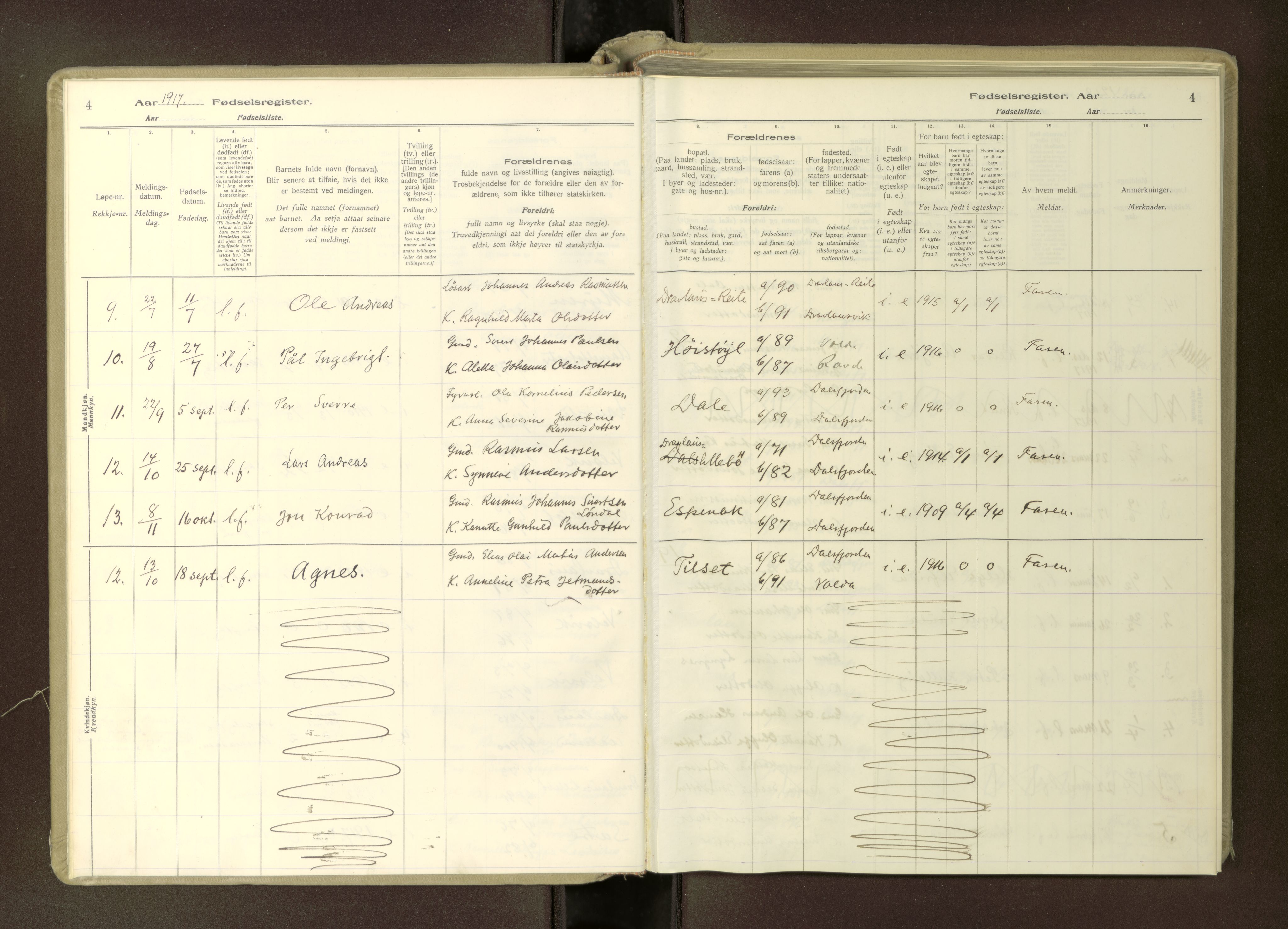 Ministerialprotokoller, klokkerbøker og fødselsregistre - Møre og Romsdal, AV/SAT-A-1454/512/L0173: Birth register no. 512---, 1916-1982, p. 4