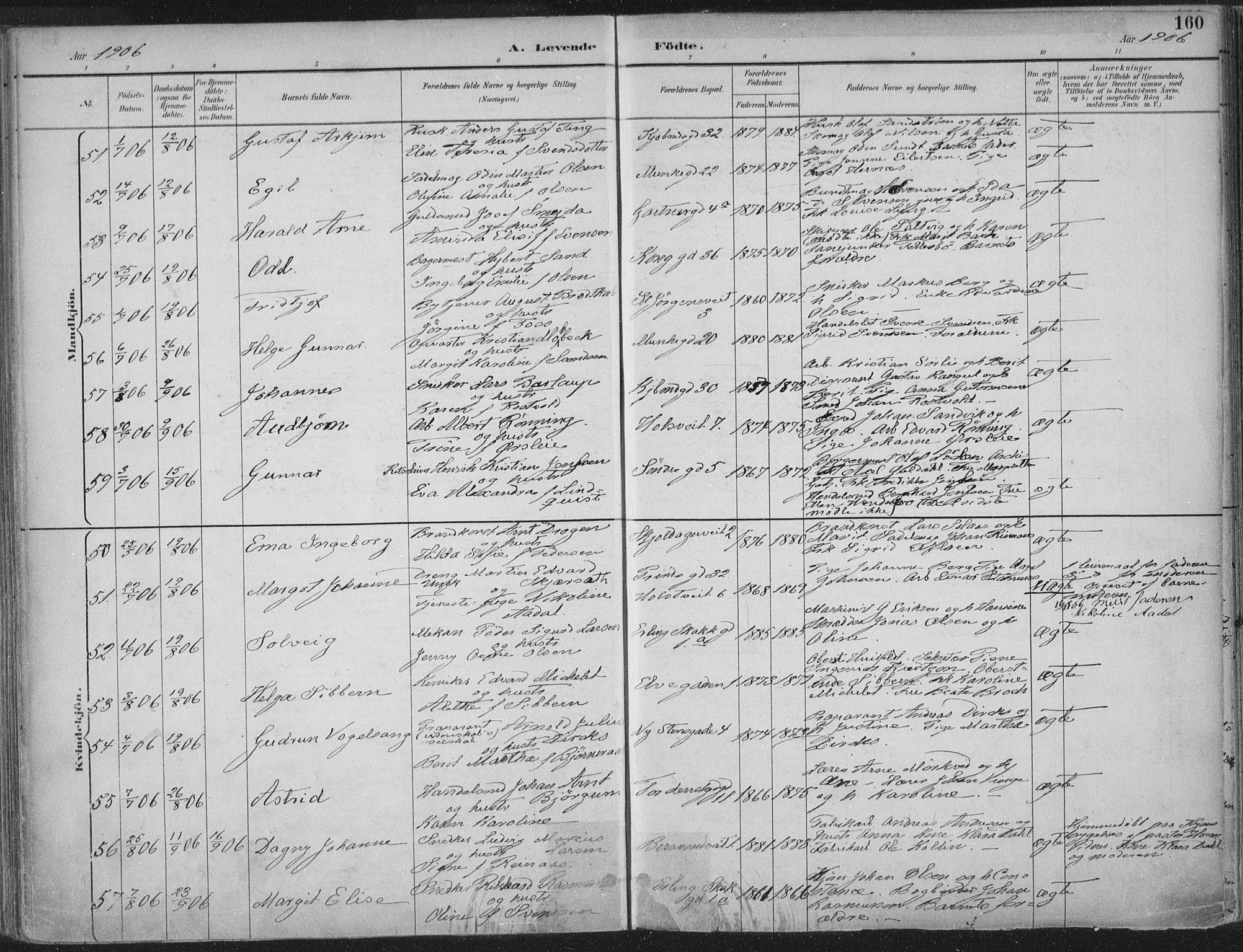 Ministerialprotokoller, klokkerbøker og fødselsregistre - Sør-Trøndelag, AV/SAT-A-1456/601/L0062: Parish register (official) no. 601A30, 1891-1911, p. 160