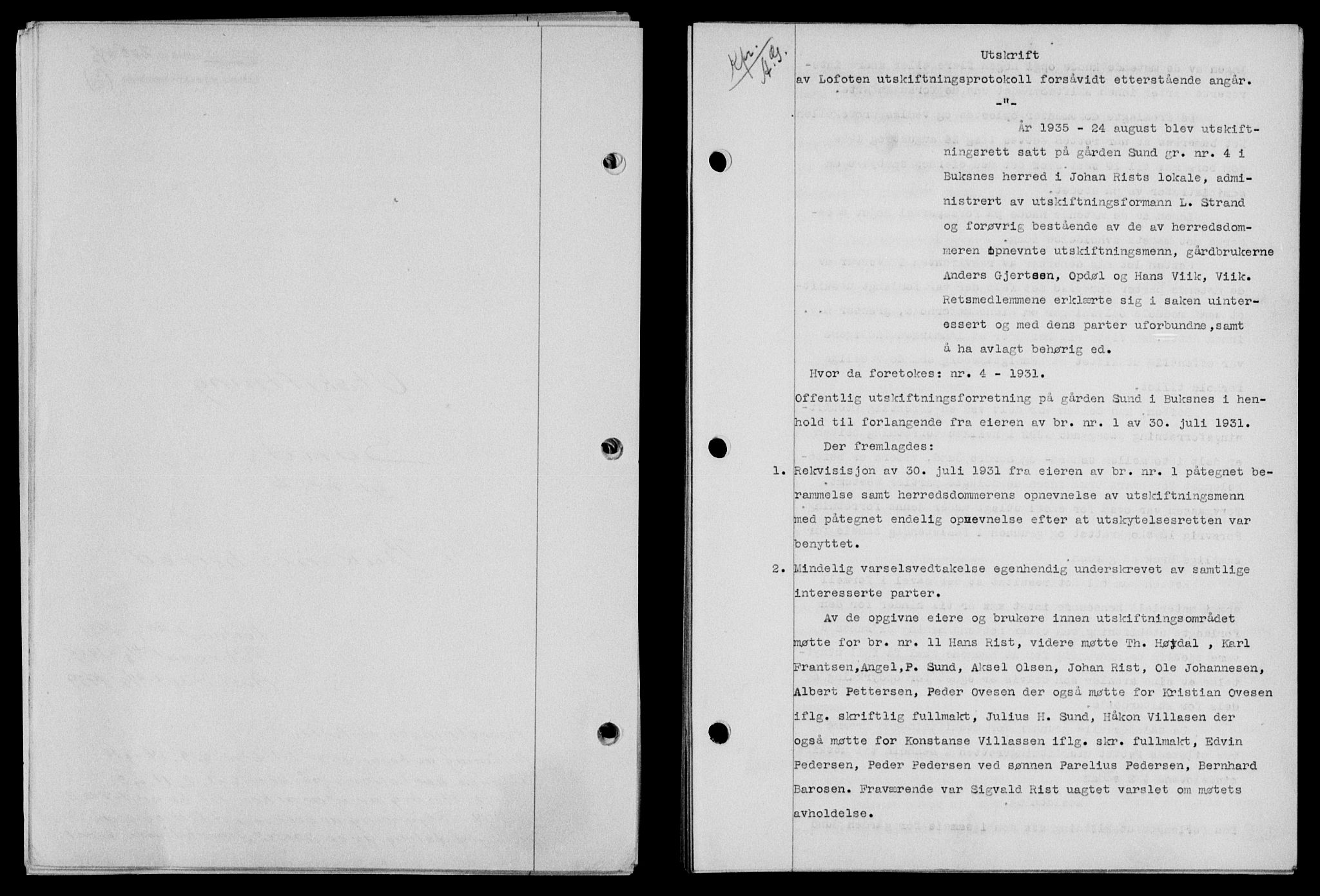 Lofoten sorenskriveri, SAT/A-0017/1/2/2C/L0007a: Mortgage book no. 7a, 1939-1940, Diary no: : 205/1940