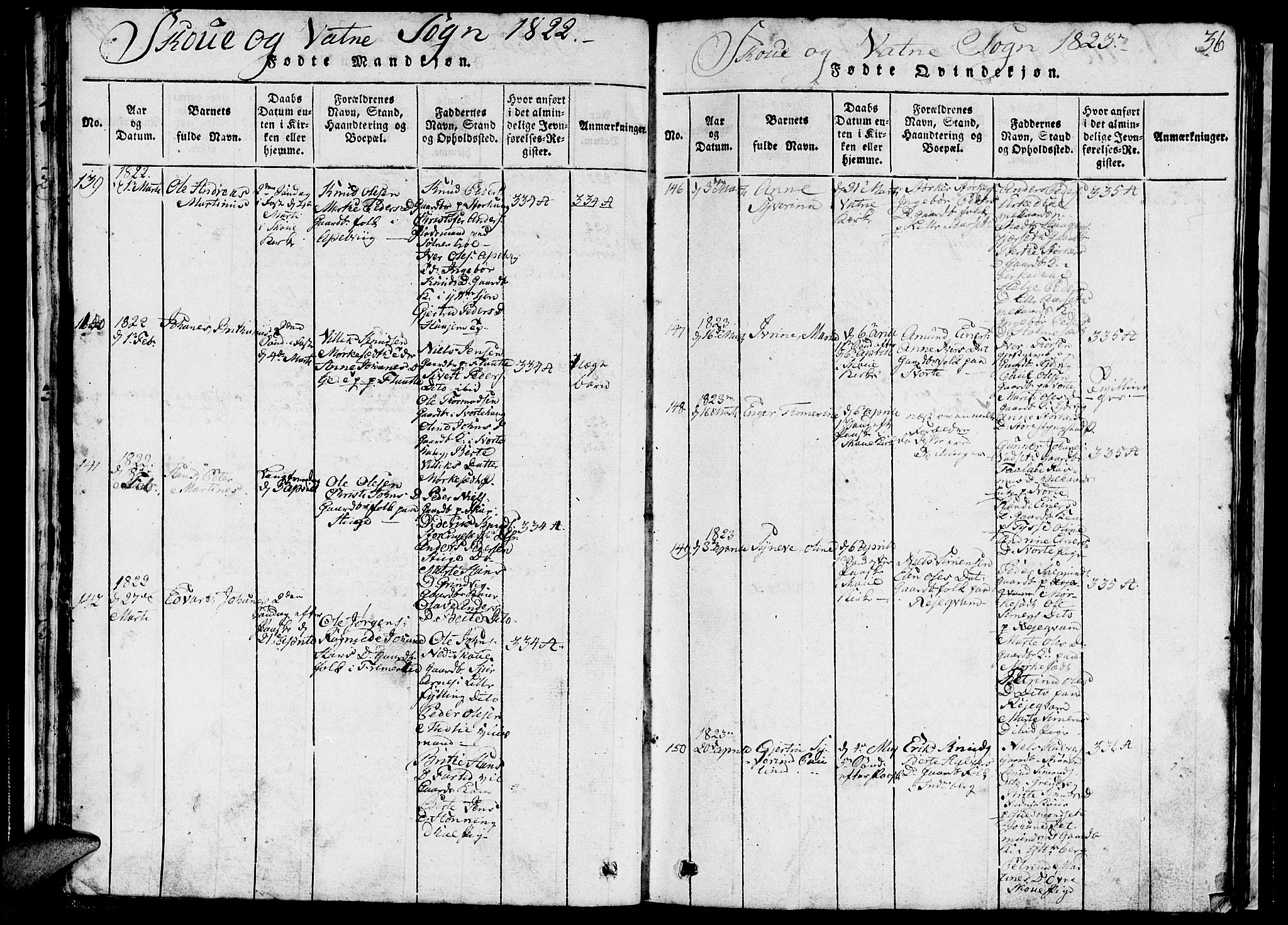 Ministerialprotokoller, klokkerbøker og fødselsregistre - Møre og Romsdal, AV/SAT-A-1454/524/L0360: Parish register (copy) no. 524C01, 1816-1830, p. 36