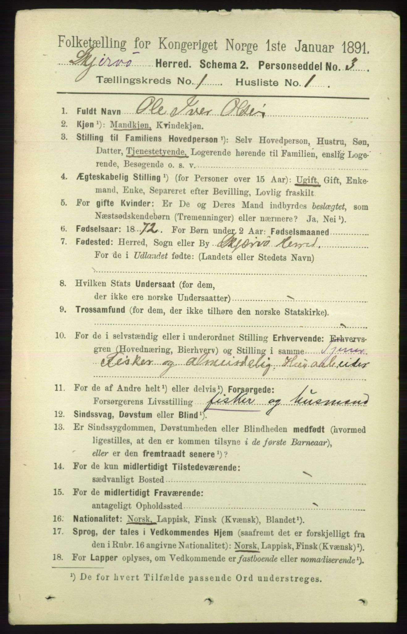 RA, 1891 census for 1941 Skjervøy, 1891, p. 127