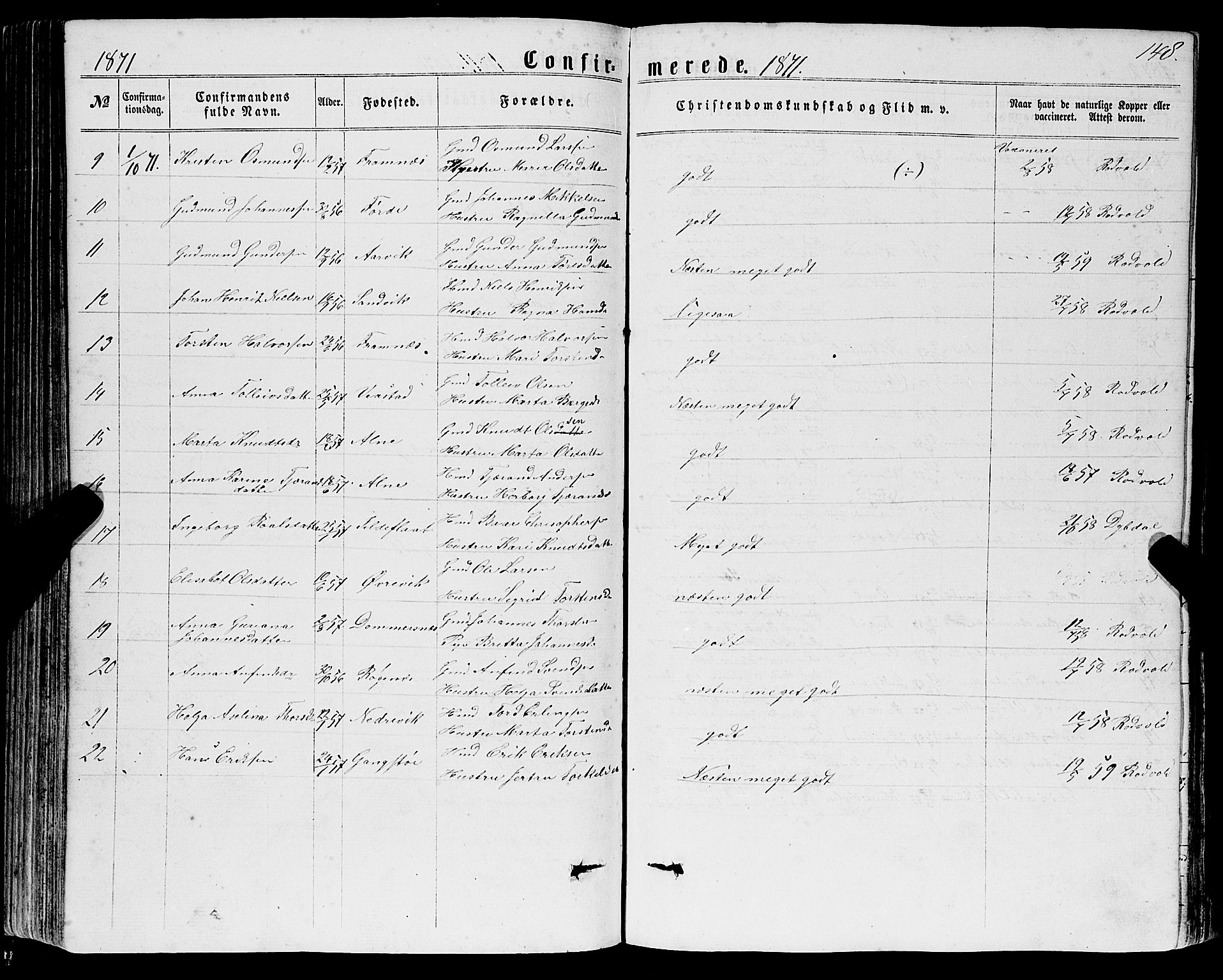 Sveio Sokneprestembete, SAB/A-78501/H/Haa: Parish register (official) no. A 1, 1861-1877, p. 148