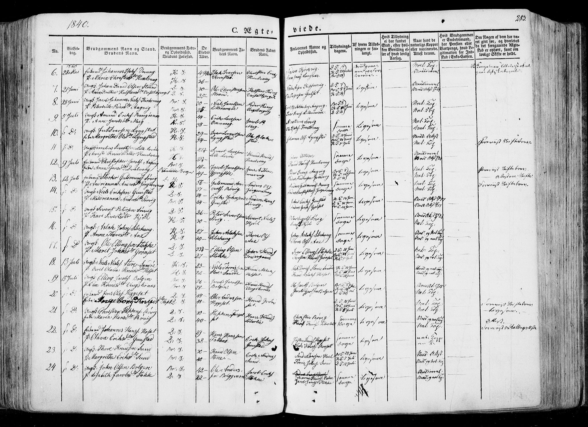 Ministerialprotokoller, klokkerbøker og fødselsregistre - Møre og Romsdal, SAT/A-1454/568/L0803: Parish register (official) no. 568A10, 1830-1853, p. 283