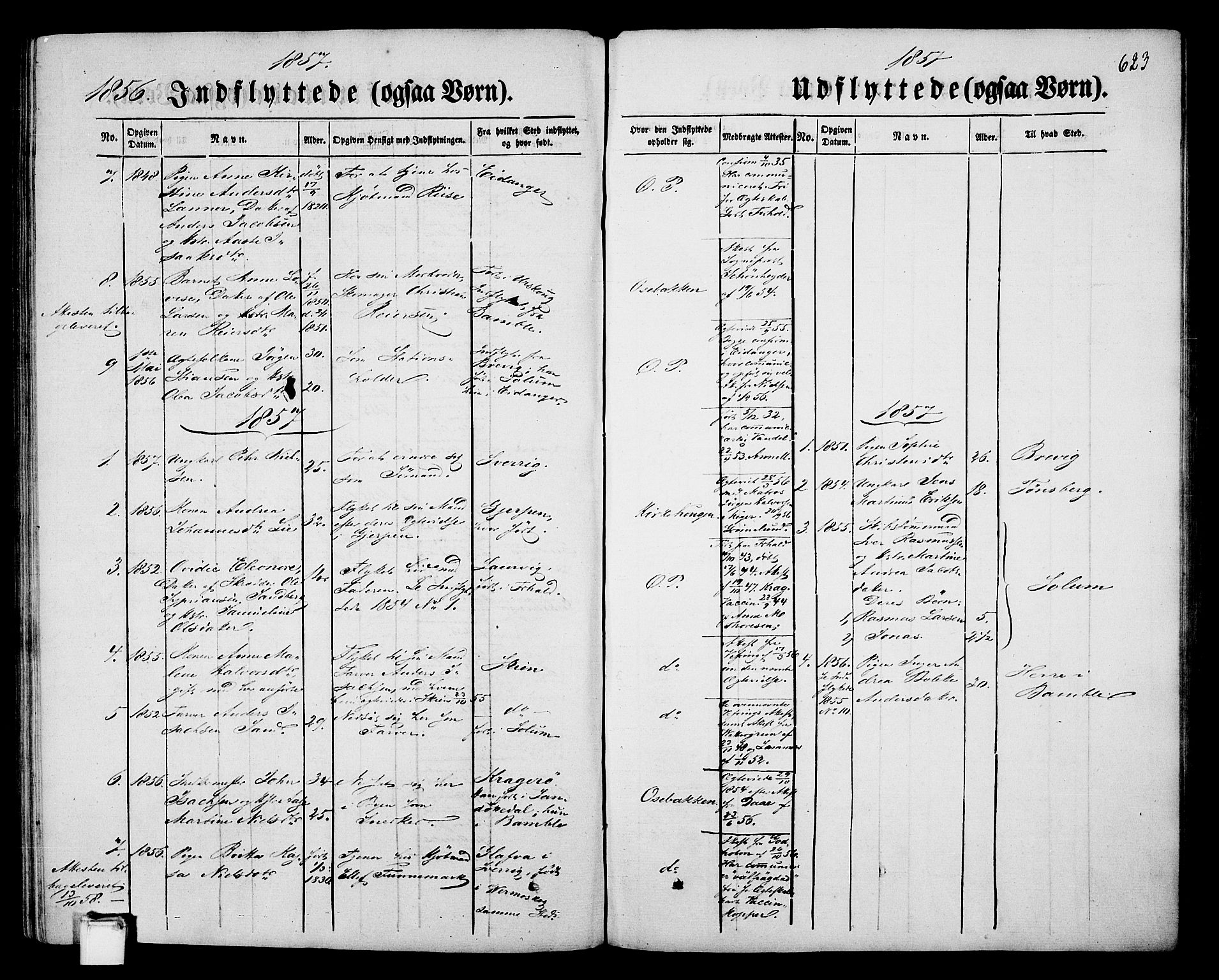 Porsgrunn kirkebøker , SAKO/A-104/G/Gb/L0004: Parish register (copy) no. II 4, 1853-1882, p. 623