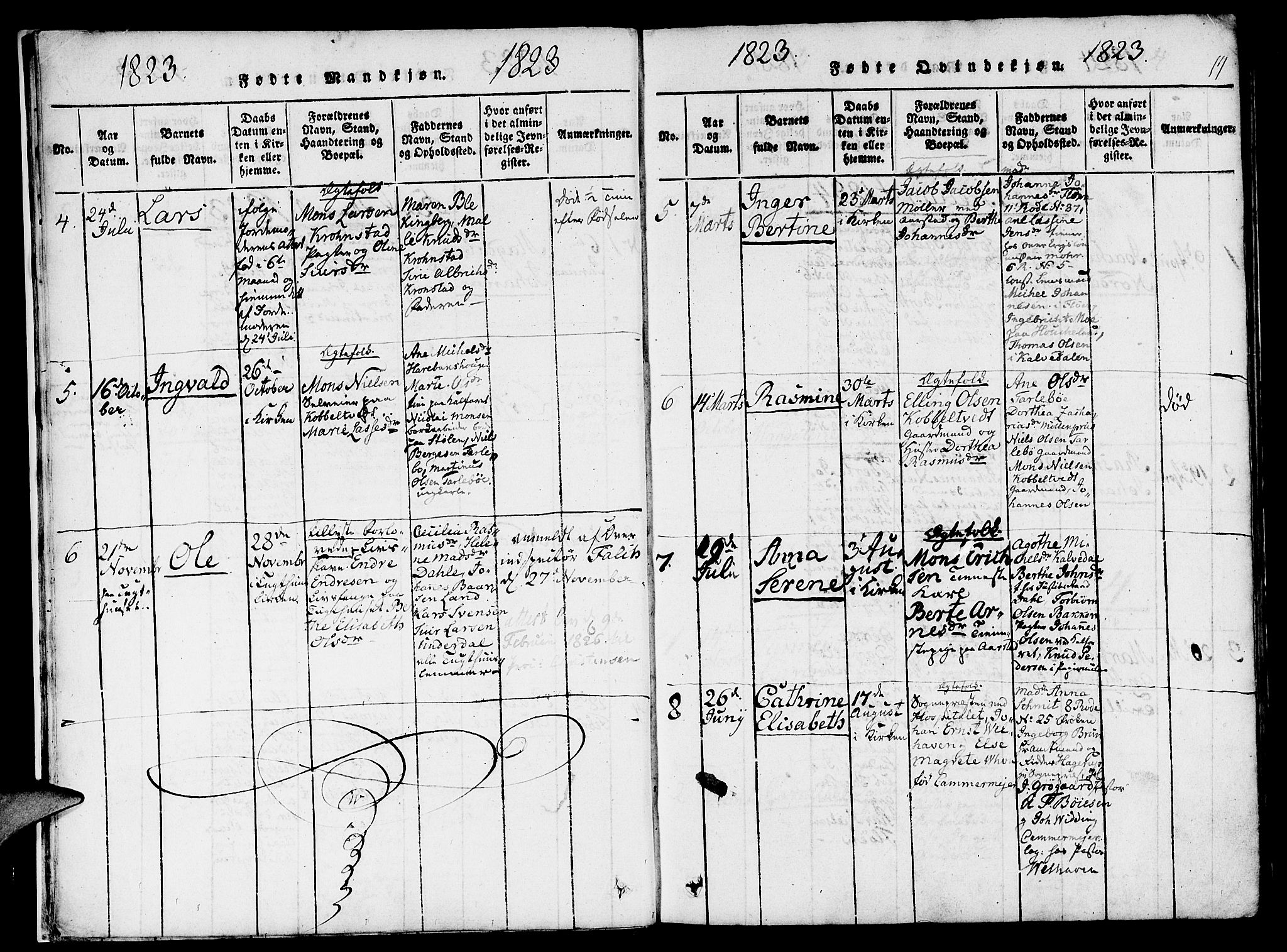 St. Jørgens hospital og Årstad sokneprestembete, AV/SAB-A-99934: Parish register (official) no. A 3, 1815-1843, p. 14