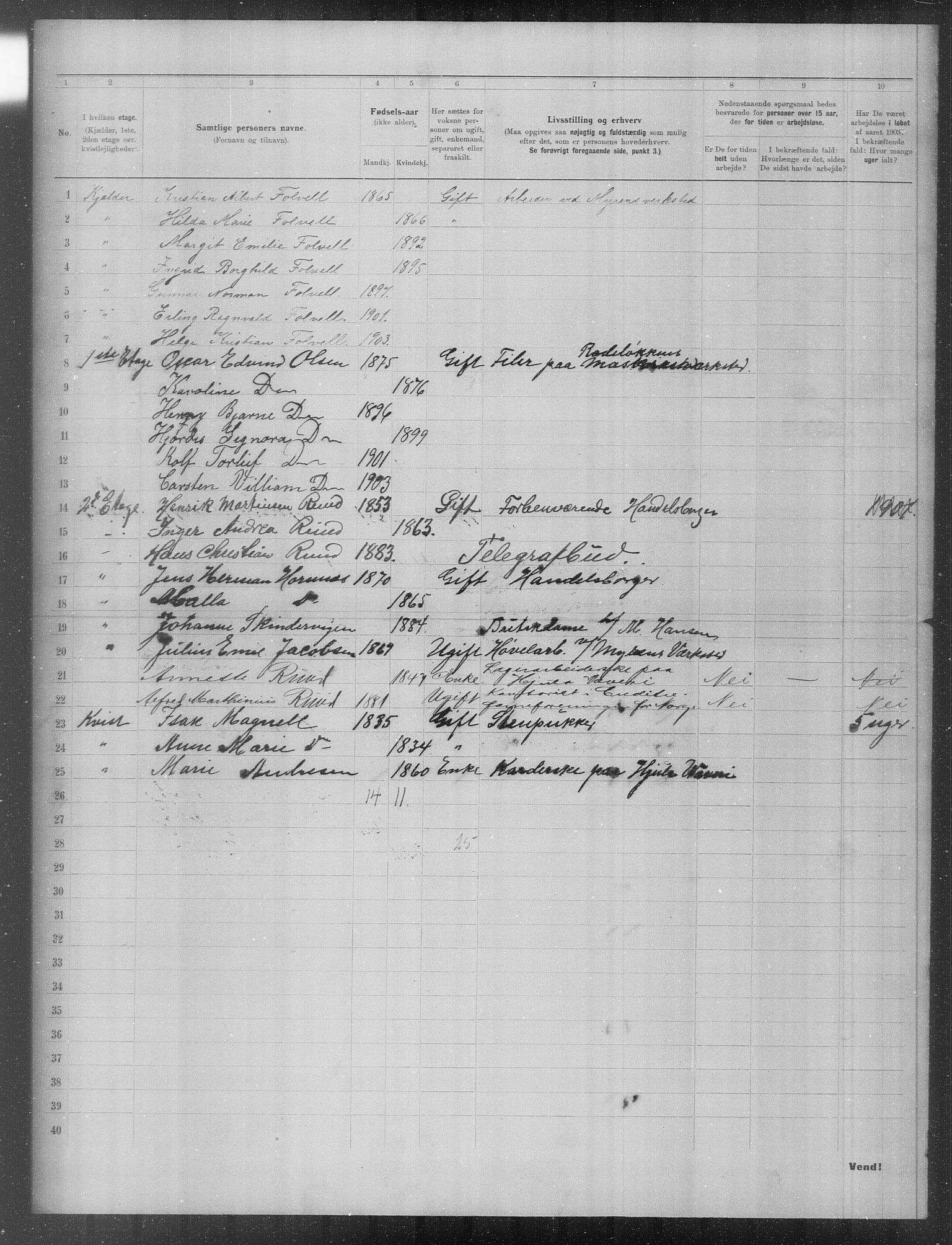 OBA, Municipal Census 1903 for Kristiania, 1903, p. 24049