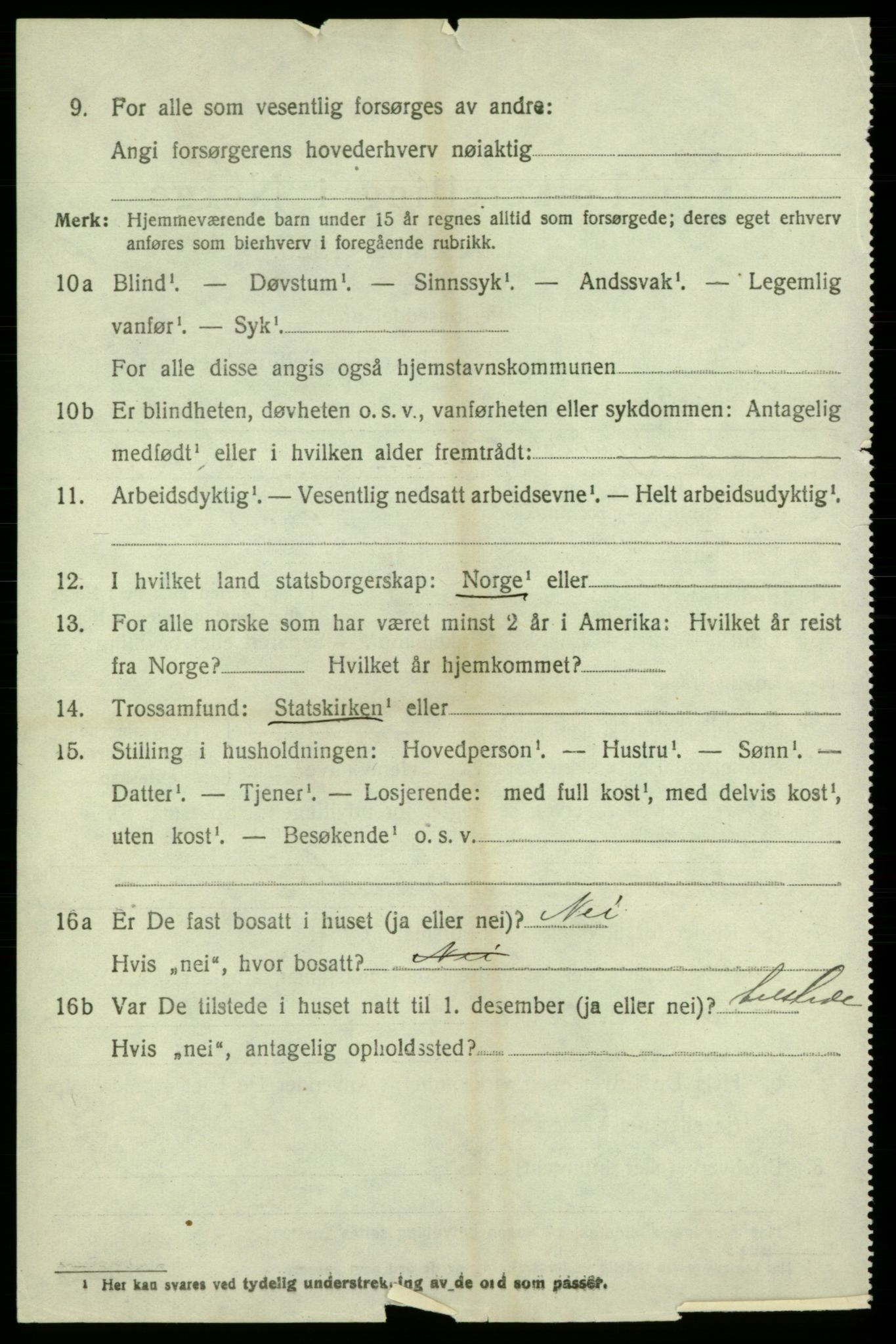 SAB, 1920 census for Jondal, 1920, p. 1745