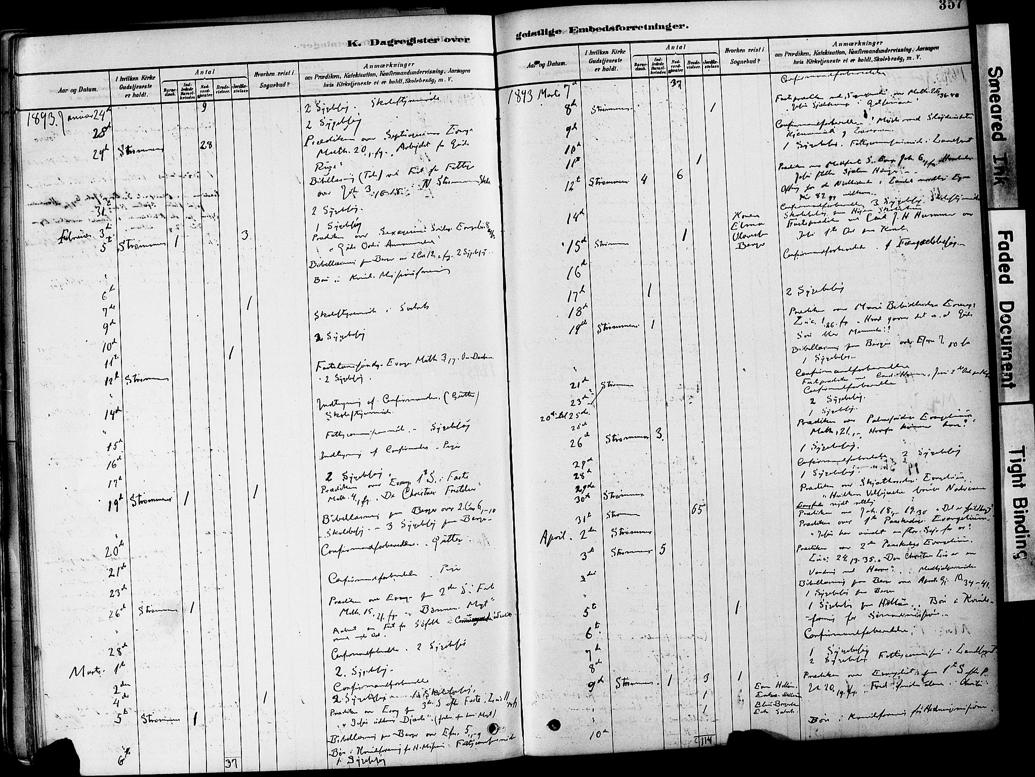 Strømm kirkebøker, AV/SAKO-A-322/F/Fa/L0004: Parish register (official) no. I 4, 1878-1899, p. 357