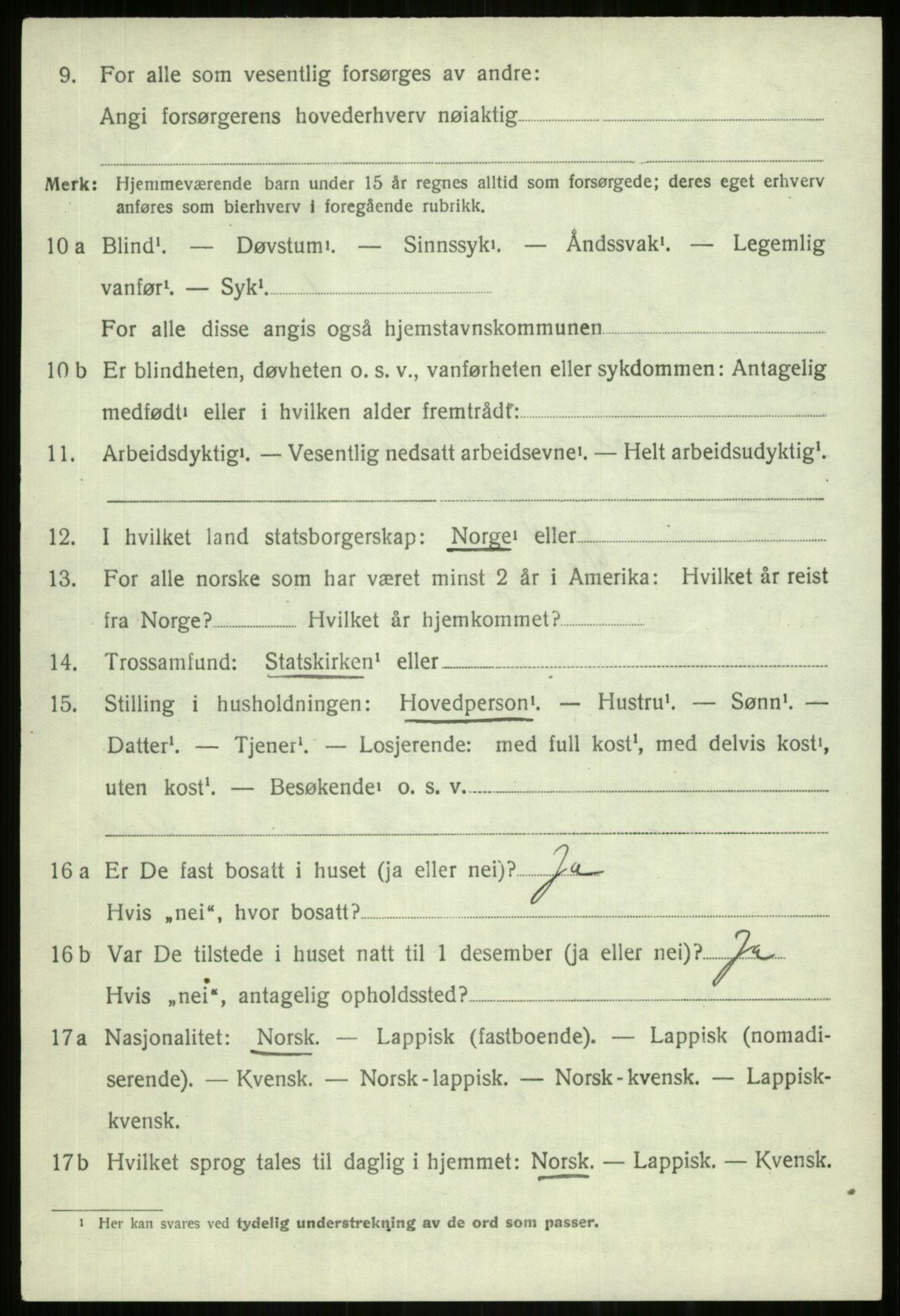 SATØ, 1920 census for Dyrøy, 1920, p. 2878