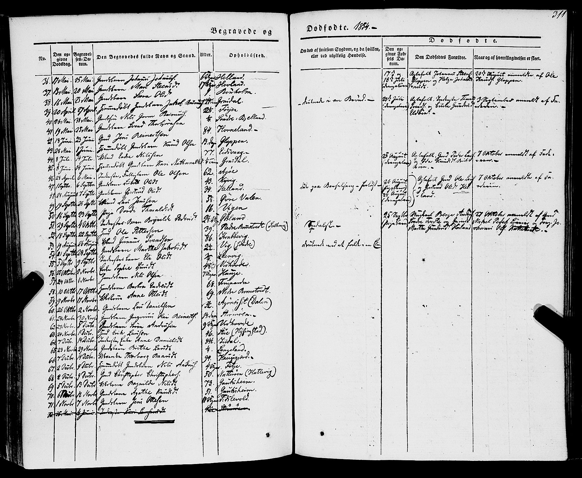 Stord sokneprestembete, AV/SAB-A-78201/H/Haa: Parish register (official) no. A 7, 1841-1861, p. 311