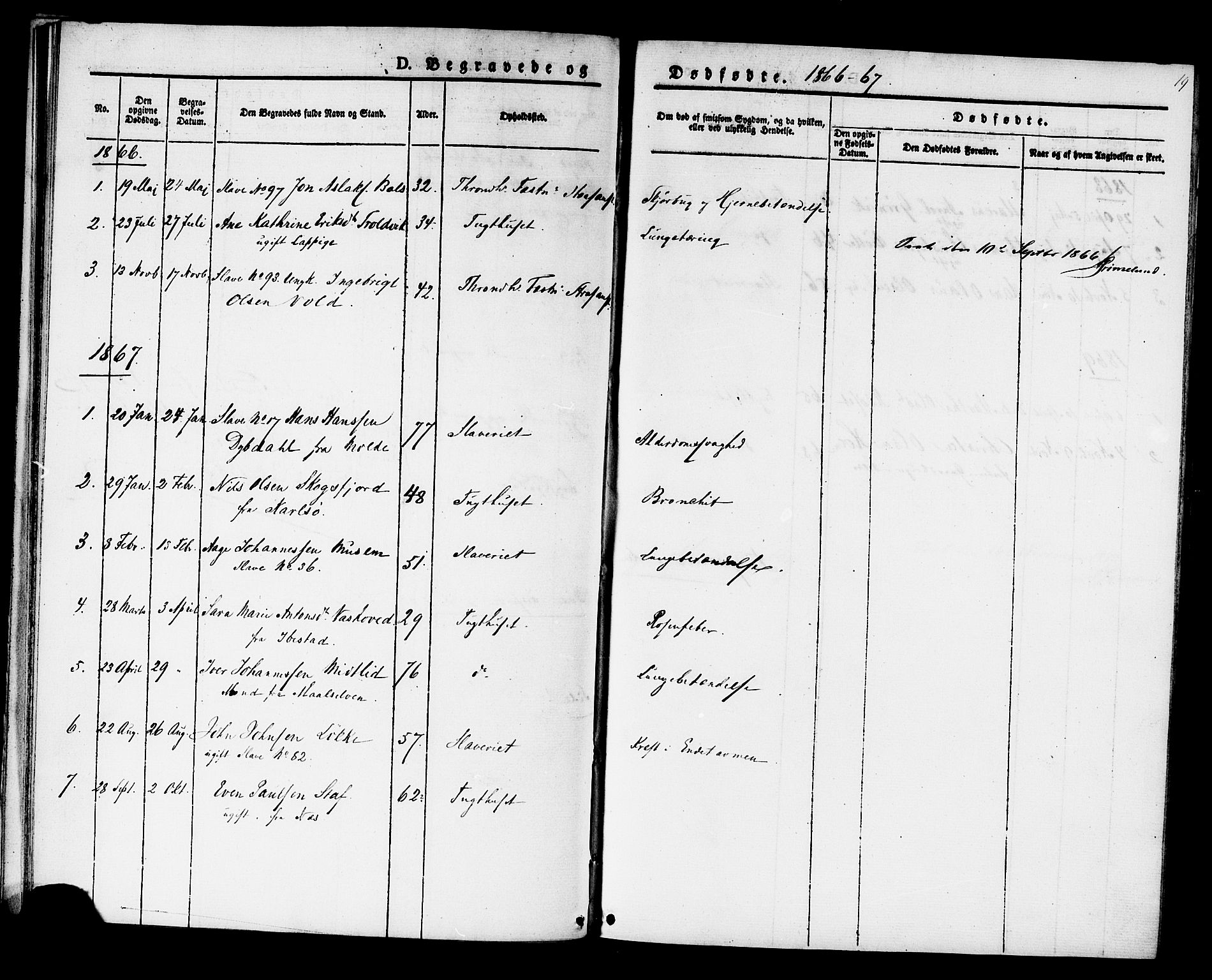 Ministerialprotokoller, klokkerbøker og fødselsregistre - Sør-Trøndelag, SAT/A-1456/624/L0481: Parish register (official) no. 624A02, 1841-1869, p. 19