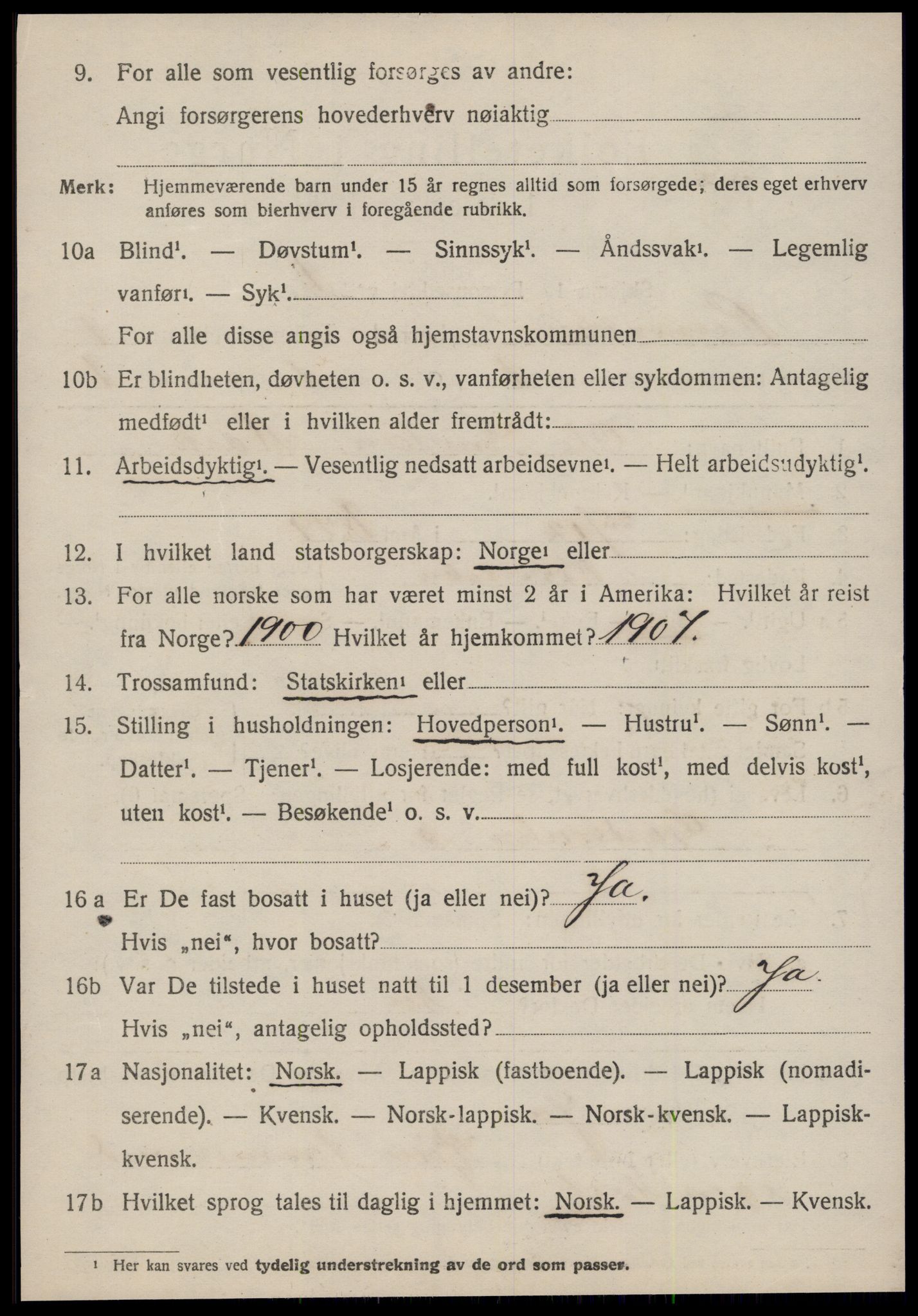 SAT, 1920 census for Rennebu, 1920, p. 1059