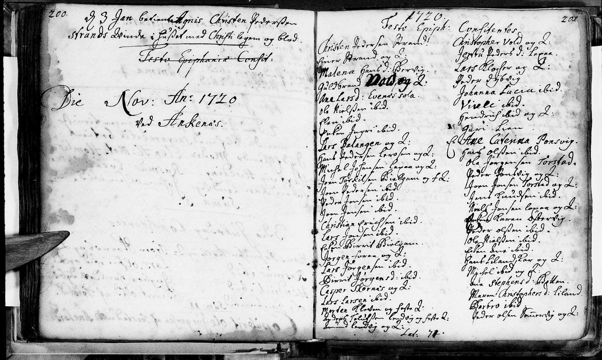 Ministerialprotokoller, klokkerbøker og fødselsregistre - Nordland, AV/SAT-A-1459/863/L0890: Parish register (official) no. 863A02, 1714-1732, p. 200-201