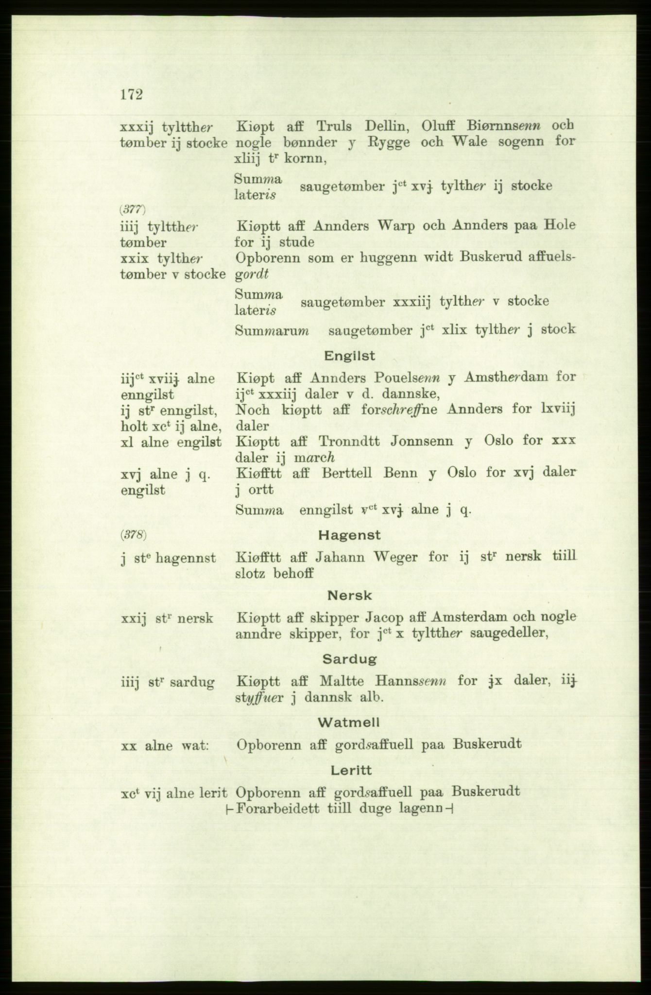 Publikasjoner utgitt av Arkivverket, PUBL/PUBL-001/C/0001: Bind 1: Rekneskap for Akershus len 1557-1558, 1557-1558, p. 172