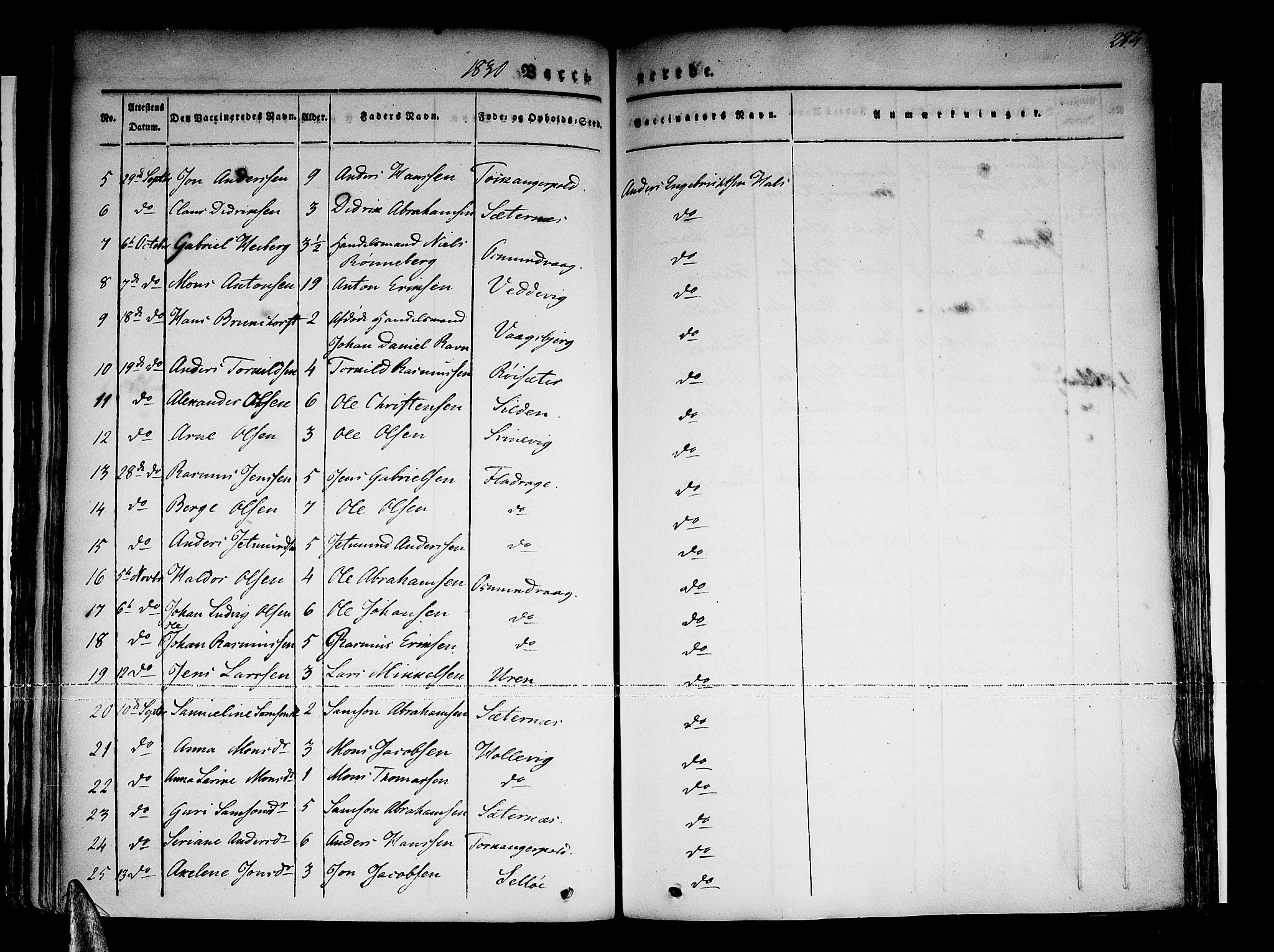 Selje sokneprestembete, AV/SAB-A-99938/H/Ha/Haa/Haaa: Parish register (official) no. A 9, 1829-1844, p. 284