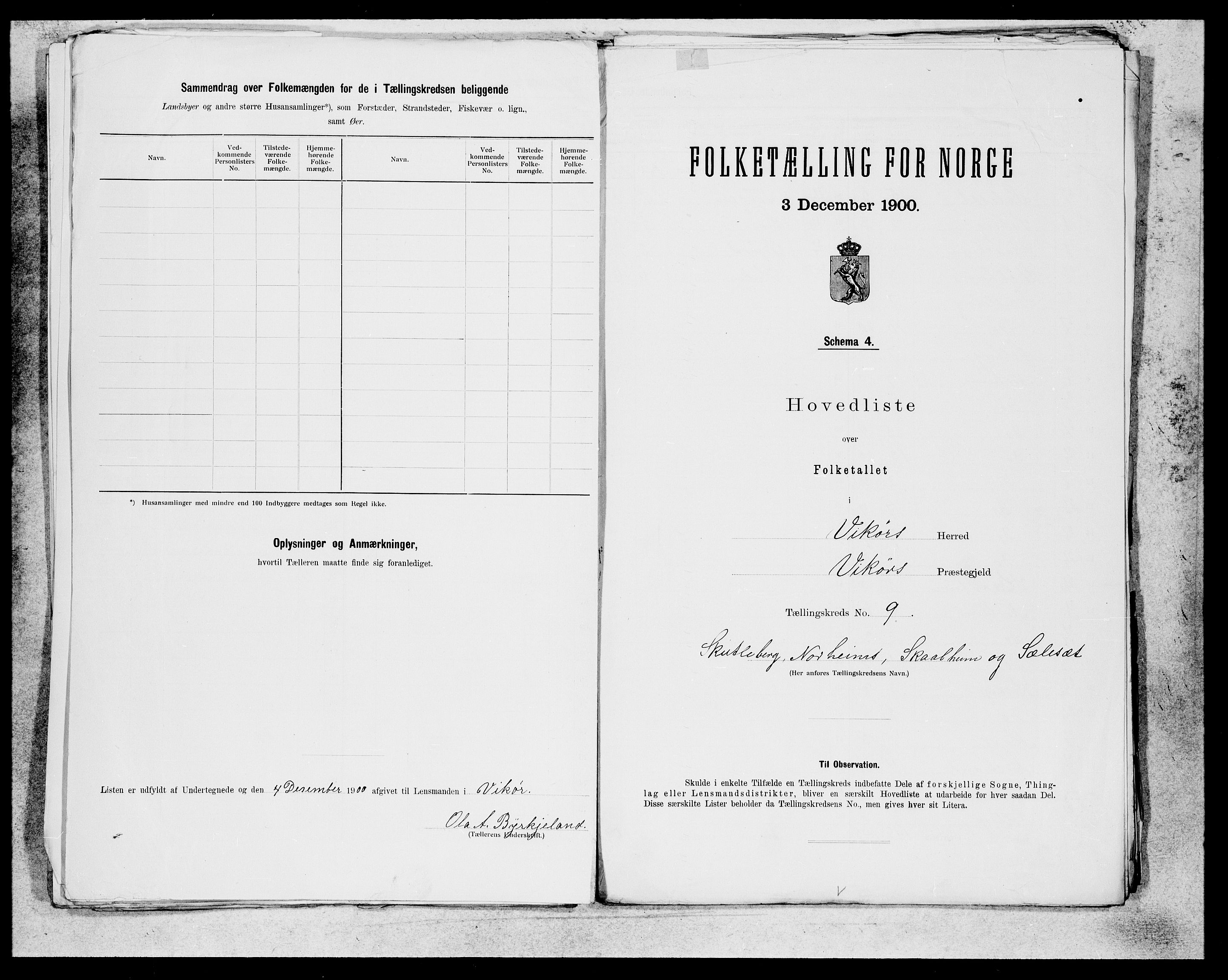 SAB, 1900 census for Kvam, 1900, p. 17