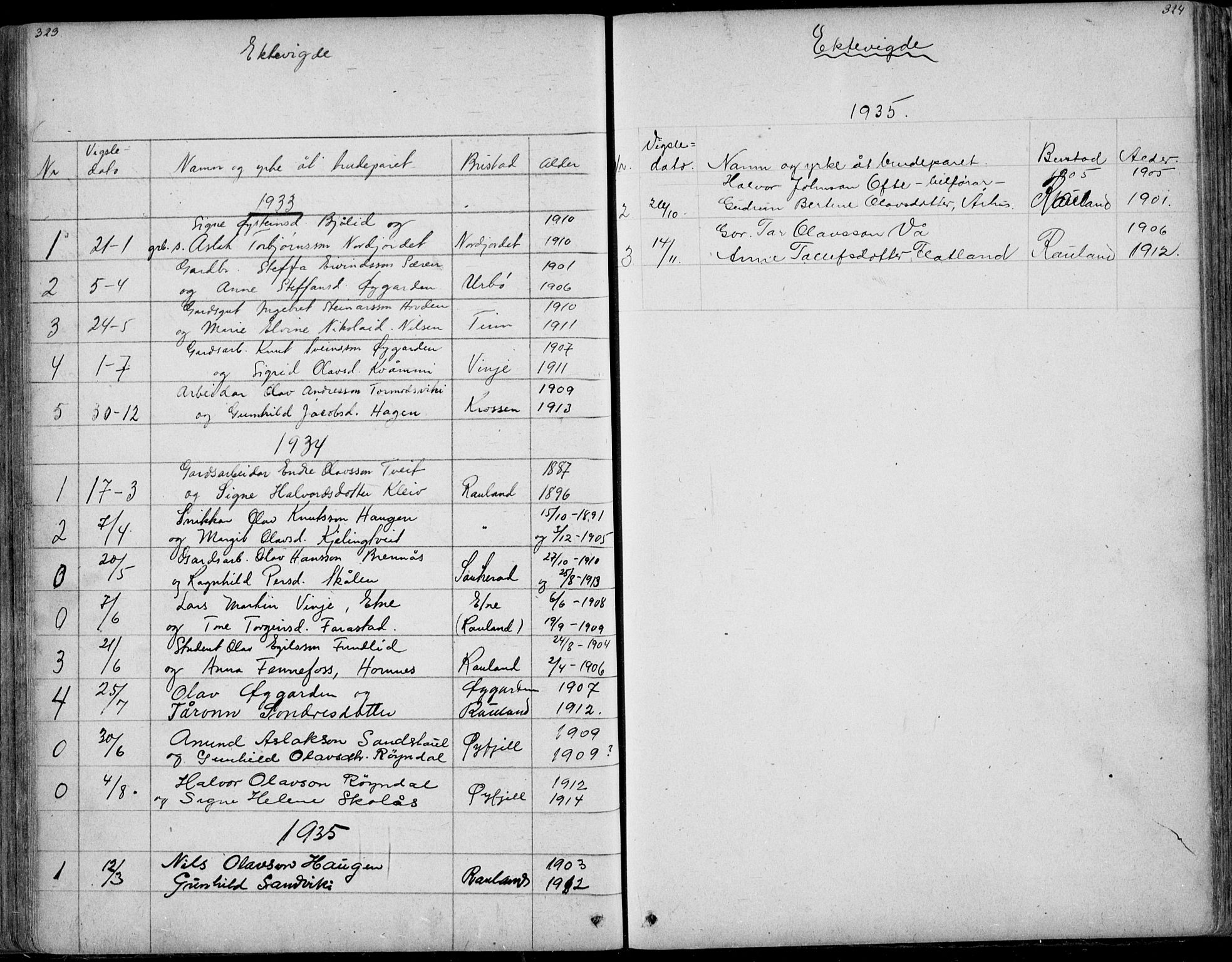 Rauland kirkebøker, SAKO/A-292/G/Ga/L0002: Parish register (copy) no. I 2, 1849-1935, p. 323-324