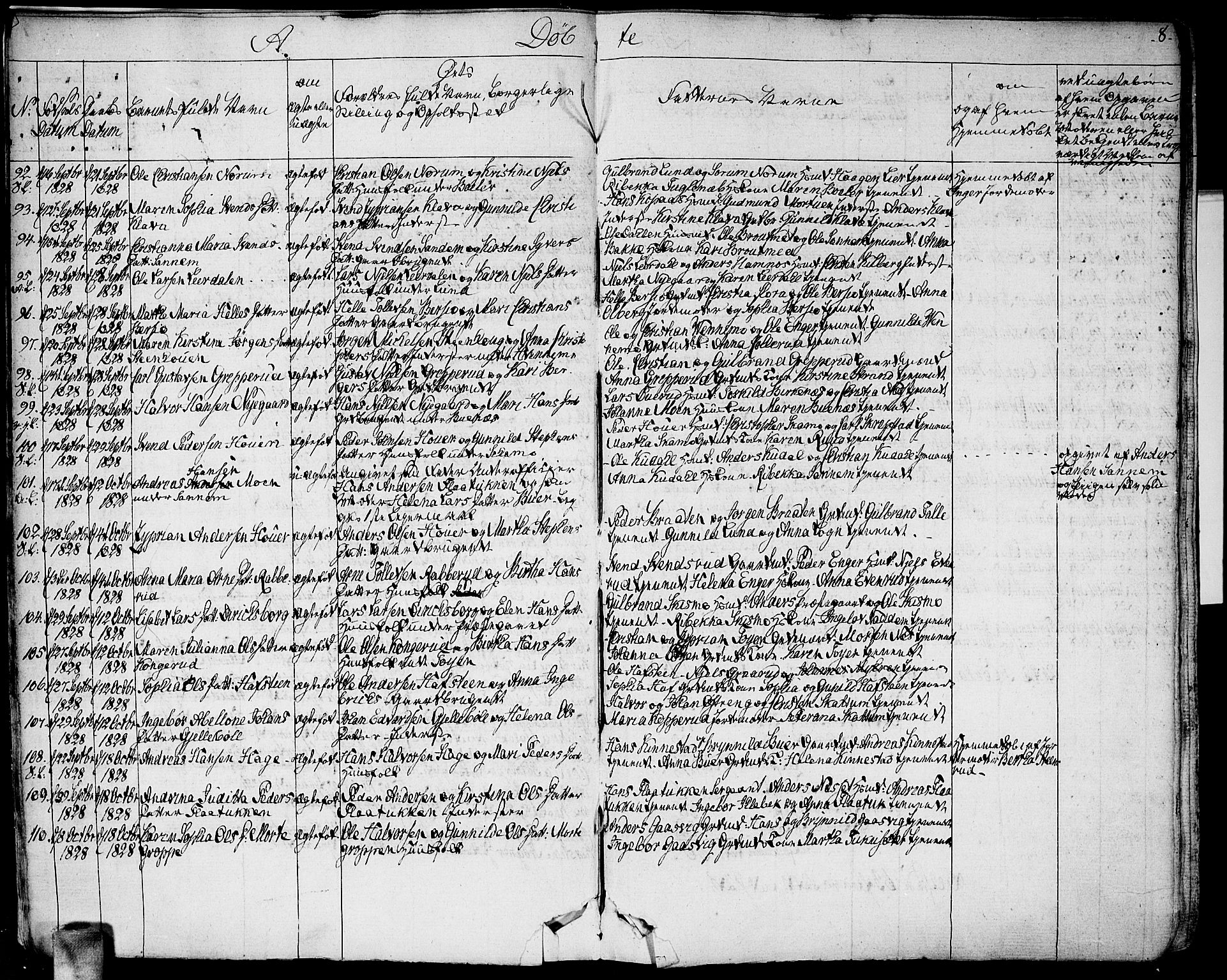 Høland prestekontor Kirkebøker, AV/SAO-A-10346a/F/Fa/L0008: Parish register (official) no. I 8, 1827-1845, p. 8