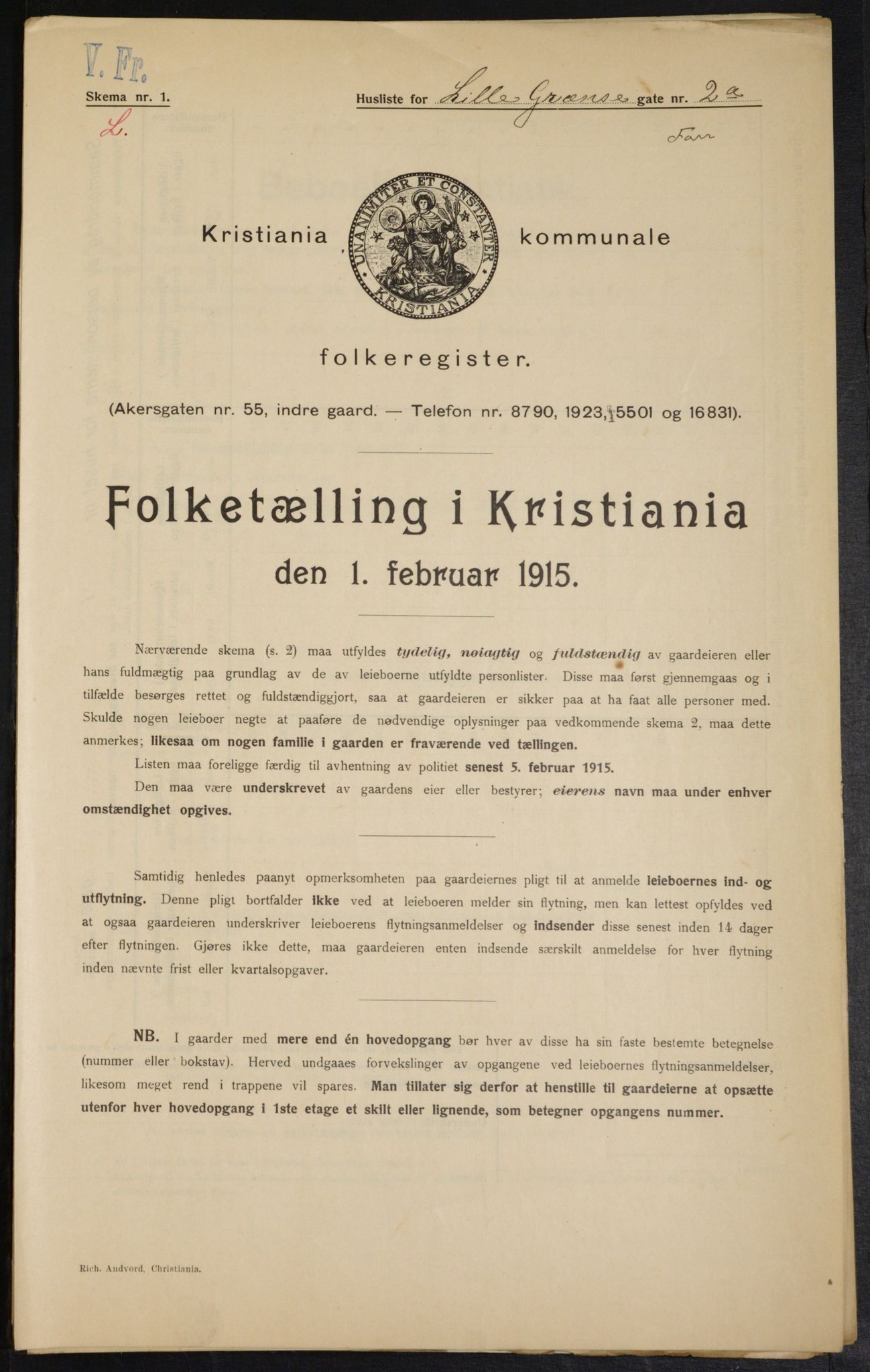 OBA, Municipal Census 1915 for Kristiania, 1915, p. 57029