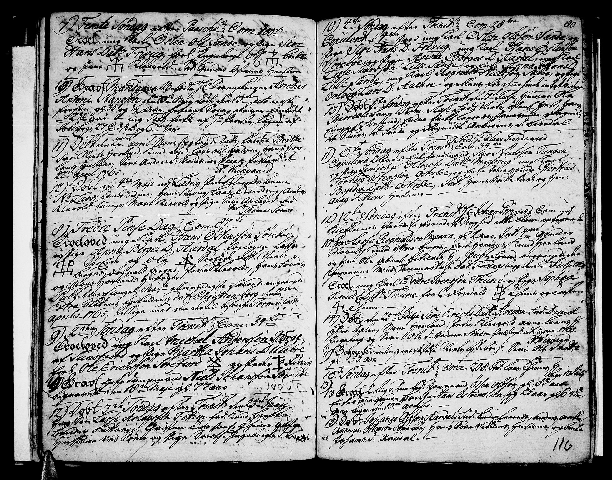 Vik sokneprestembete, SAB/A-81501: Parish register (official) no. A 3 /3, 1755-1771, p. 116
