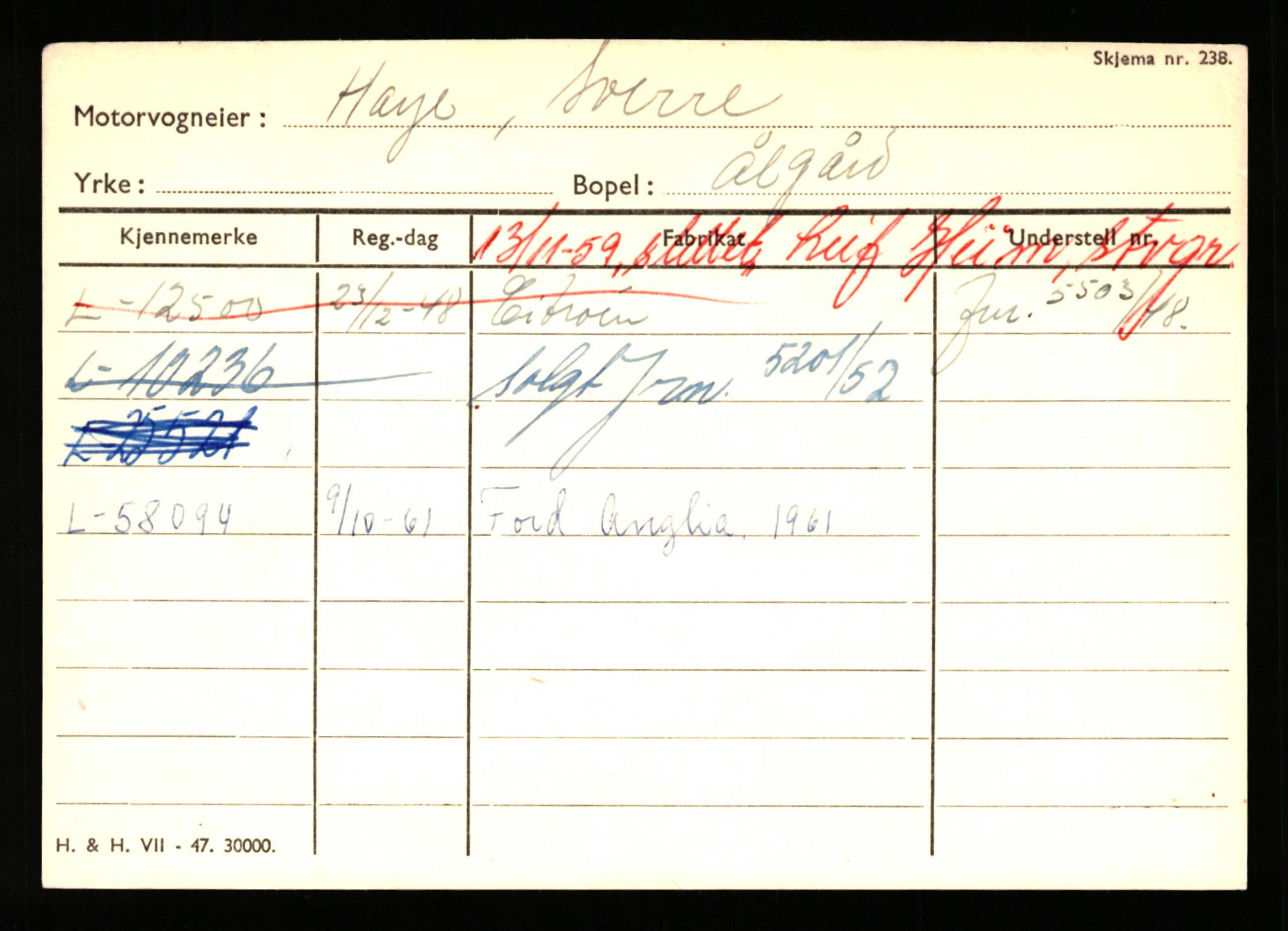 Stavanger trafikkstasjon, SAST/A-101942/0/H/L0014: Haver - Hermanrud, 1930-1971, p. 137