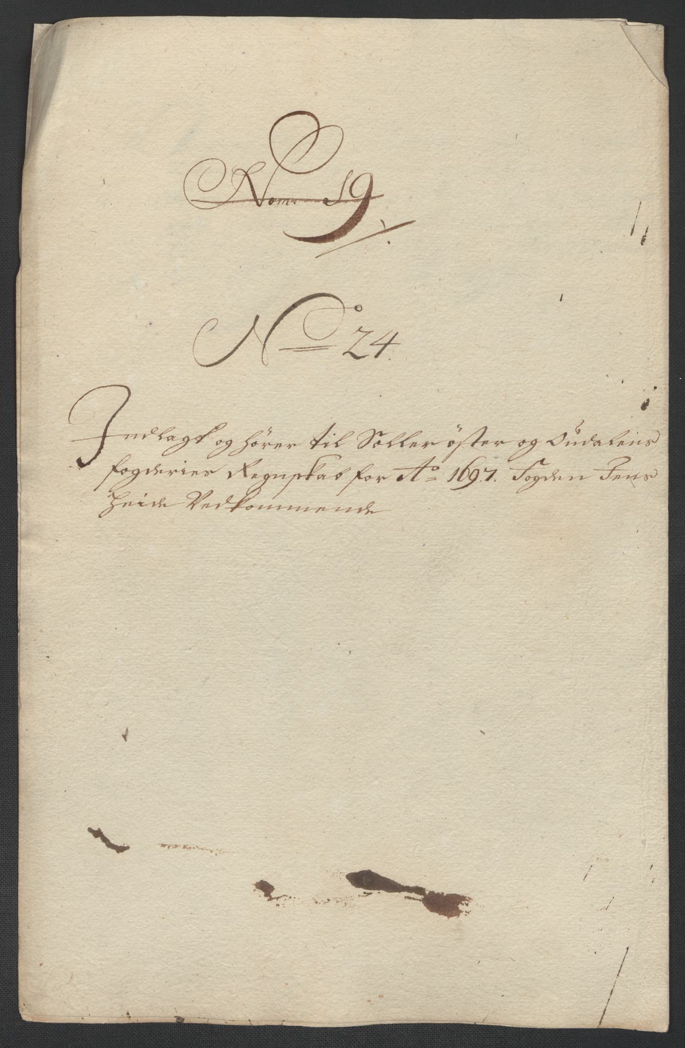 Rentekammeret inntil 1814, Reviderte regnskaper, Fogderegnskap, AV/RA-EA-4092/R13/L0835: Fogderegnskap Solør, Odal og Østerdal, 1697, p. 287