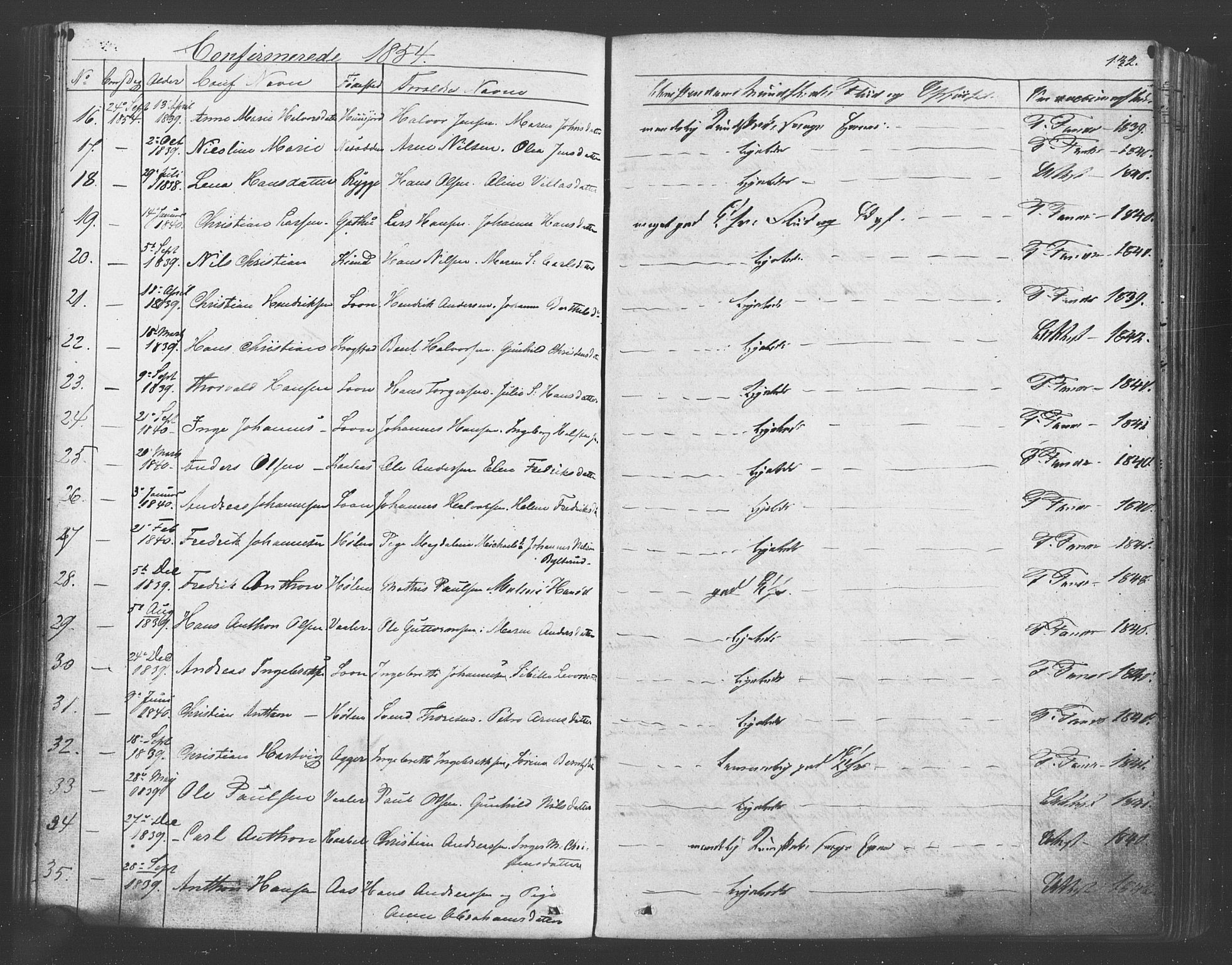 Vestby prestekontor Kirkebøker, SAO/A-10893/F/Fa/L0007: Parish register (official) no. I 7, 1850-1862, p. 132