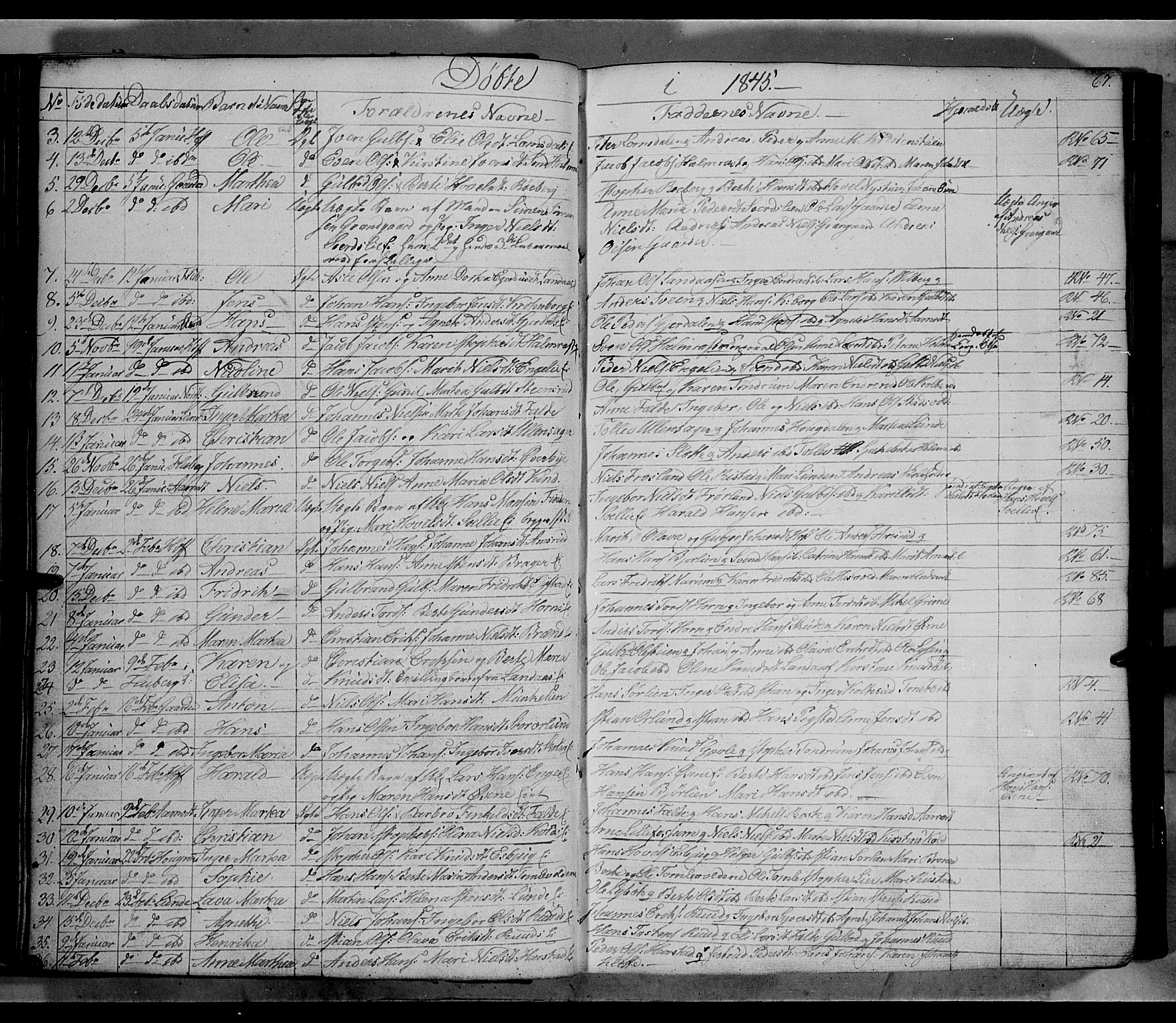 Land prestekontor, AV/SAH-PREST-120/H/Ha/Hab/L0002: Parish register (copy) no. 2, 1833-1849, p. 67