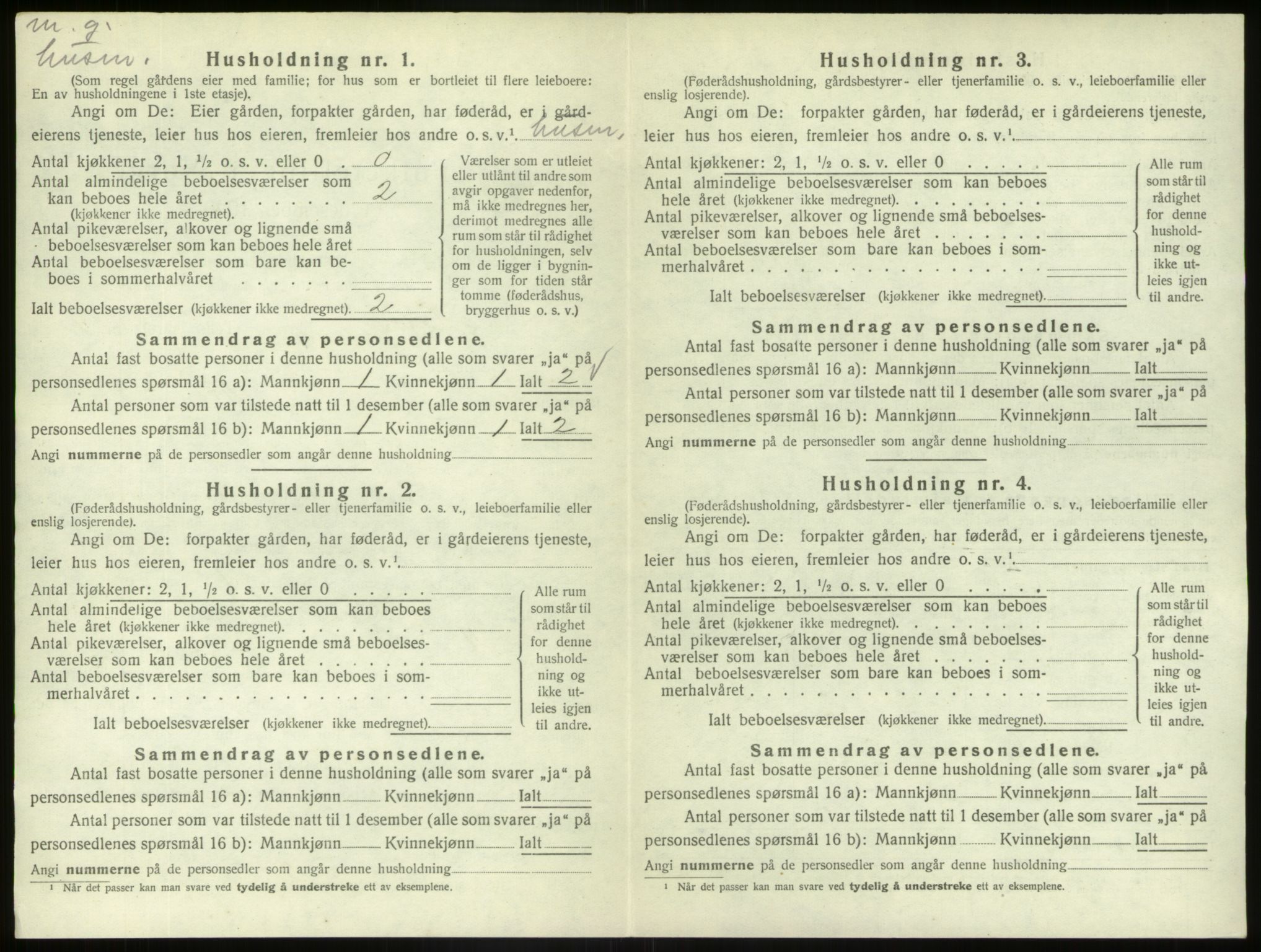 SAB, 1920 census for Hafslo, 1920, p. 151