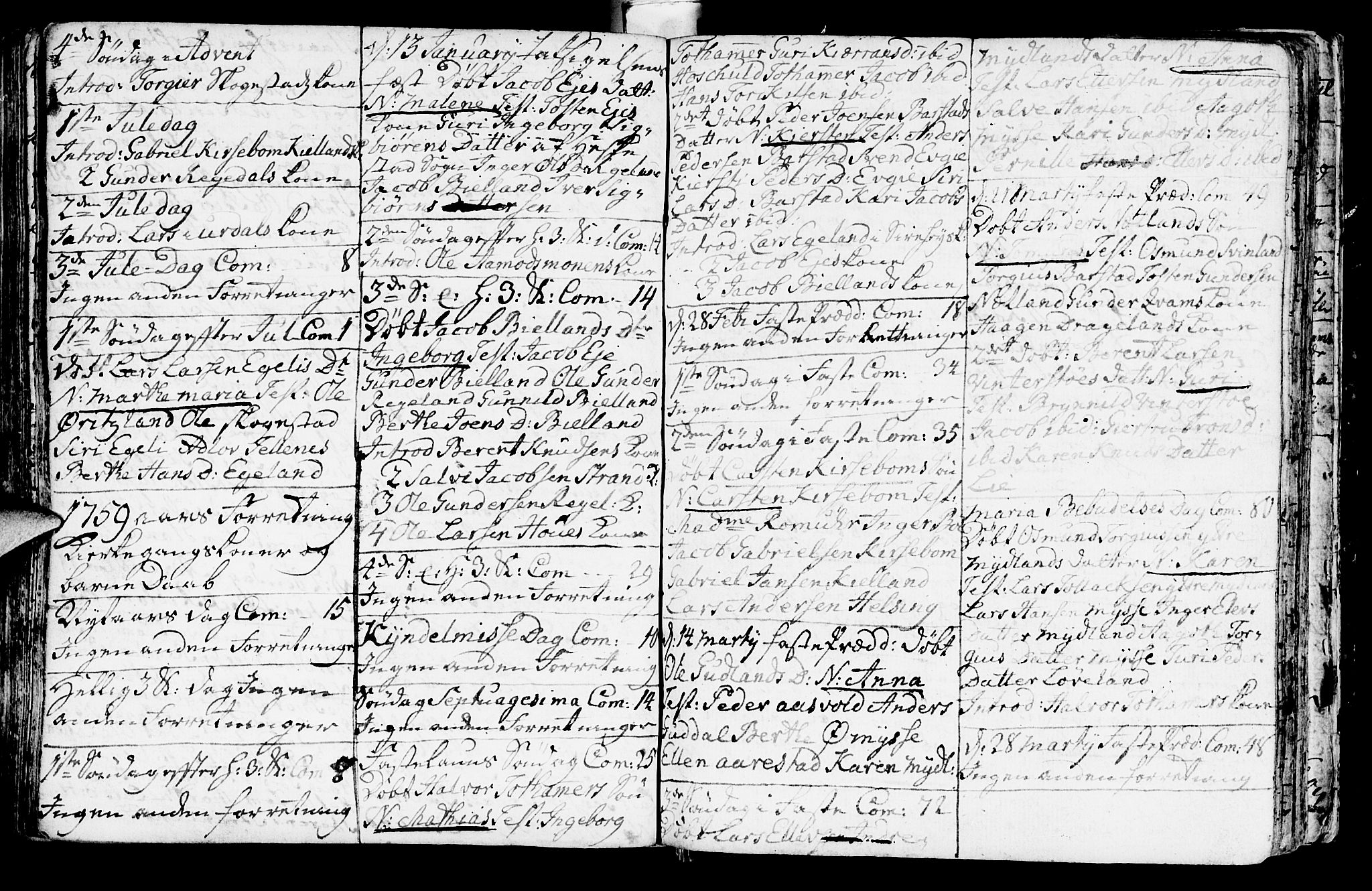 Sokndal sokneprestkontor, AV/SAST-A-101808: Parish register (official) no. A 3, 1740-1806