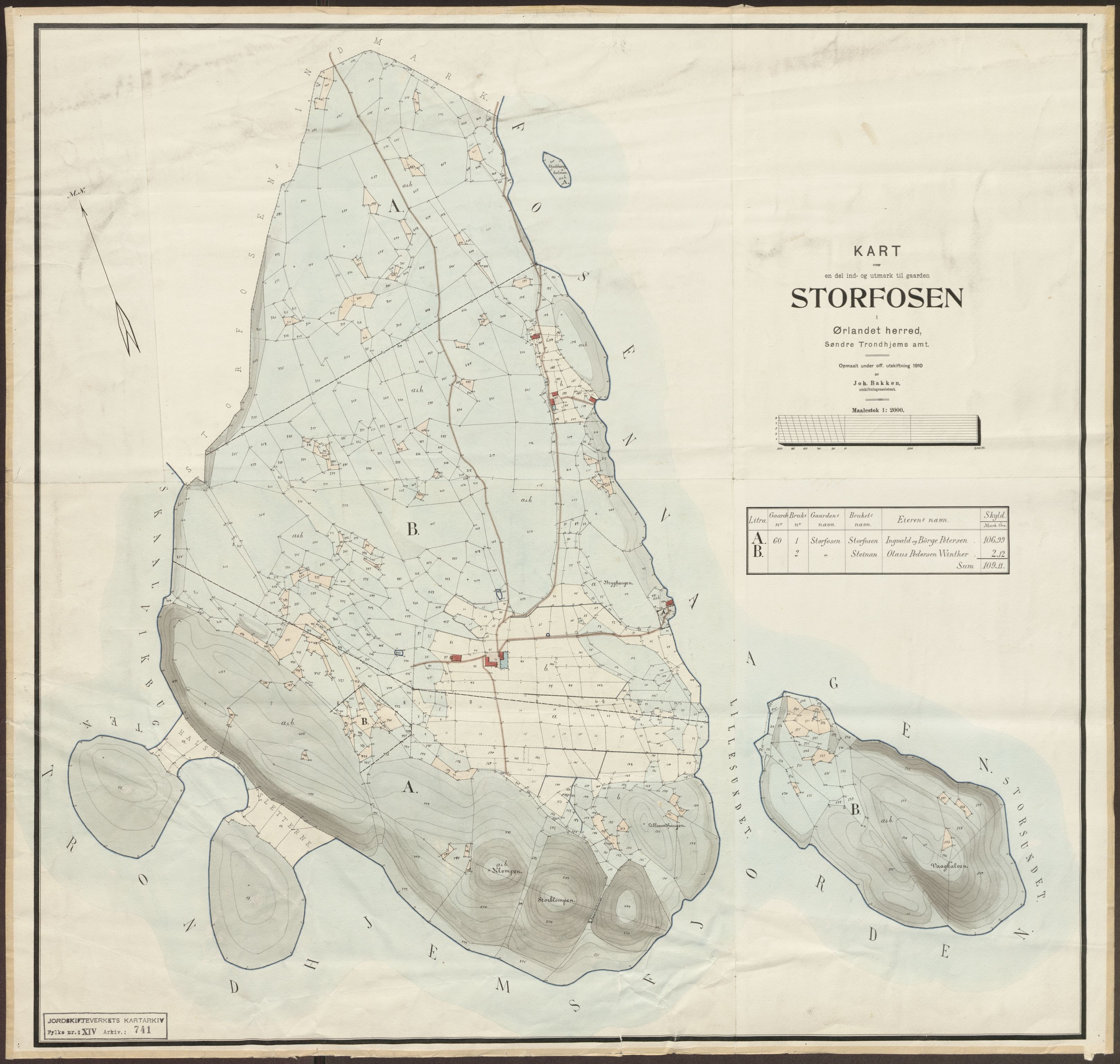 Jordskifteverkets kartarkiv, RA/S-3929/T, 1859-1988, p. 1124