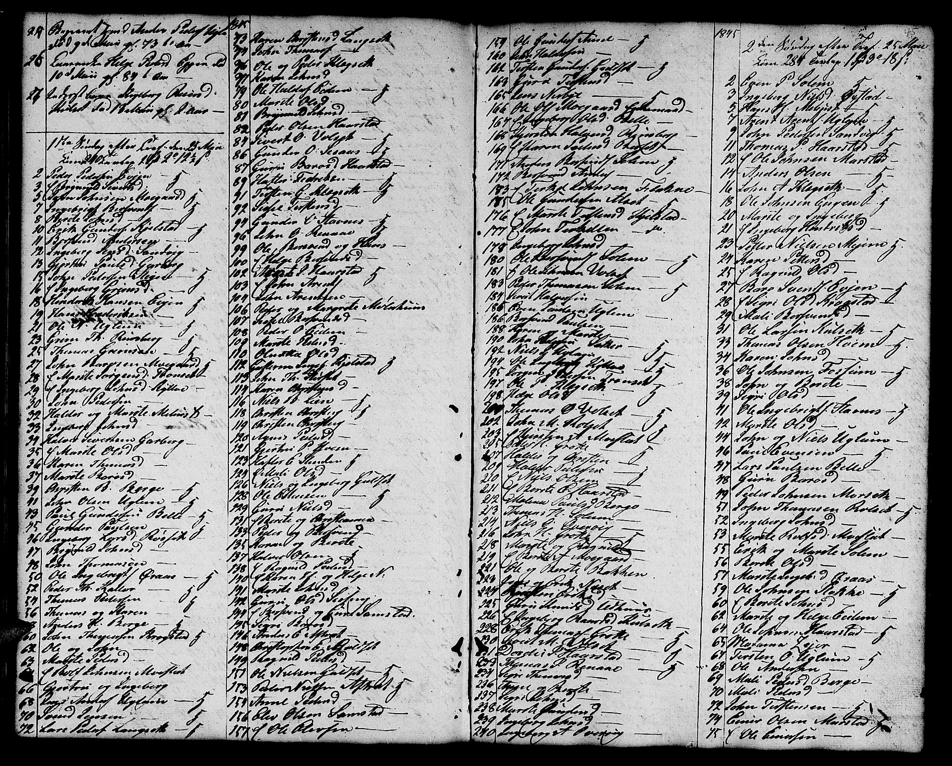 Ministerialprotokoller, klokkerbøker og fødselsregistre - Sør-Trøndelag, AV/SAT-A-1456/695/L1154: Parish register (copy) no. 695C05, 1842-1858, p. 45