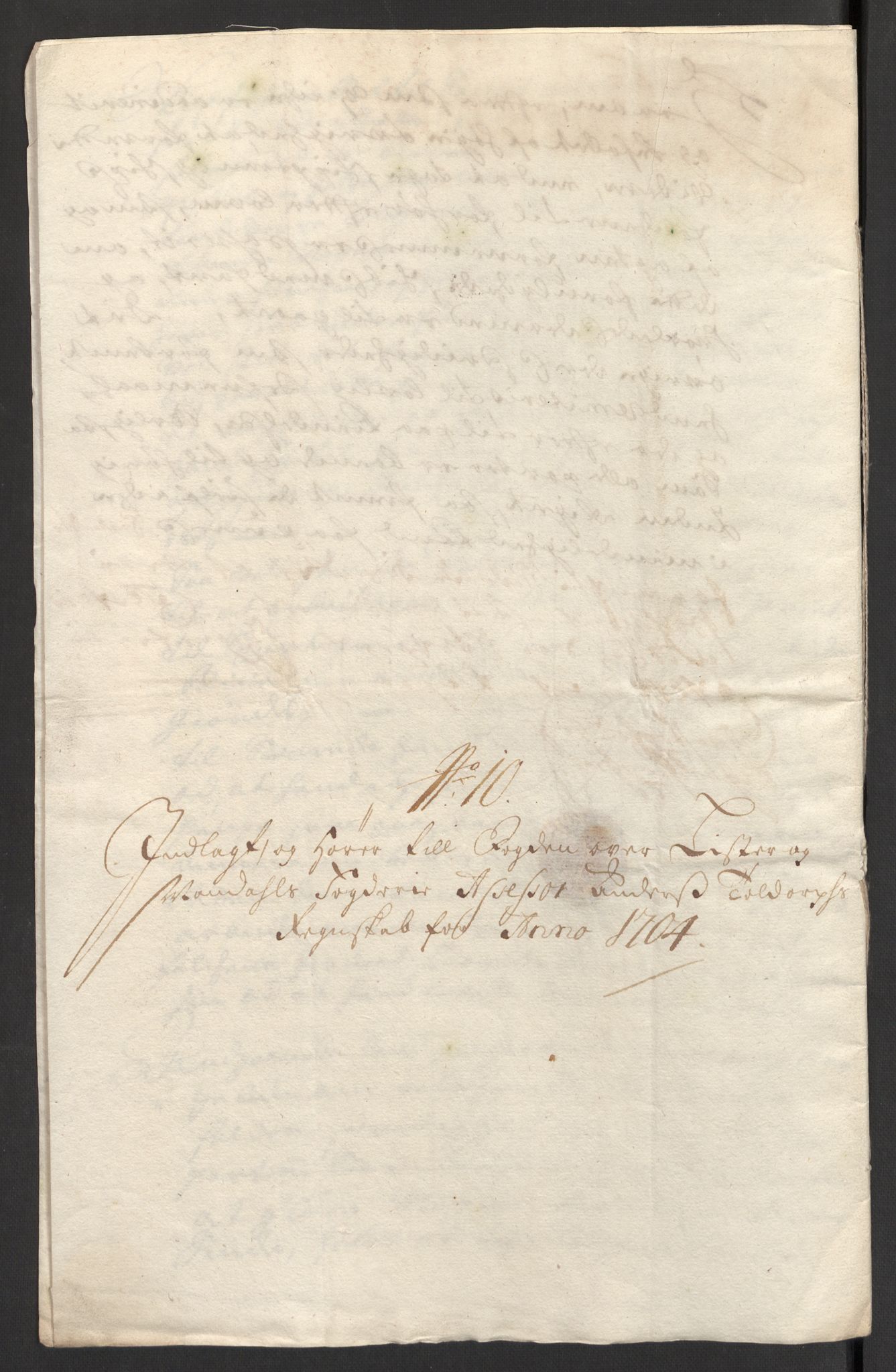 Rentekammeret inntil 1814, Reviderte regnskaper, Fogderegnskap, RA/EA-4092/R43/L2550: Fogderegnskap Lista og Mandal, 1703-1704, p. 268