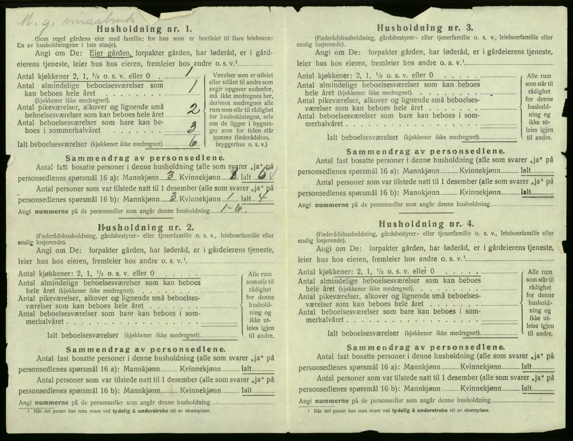 SAB, 1920 census for Jondal, 1920, p. 841