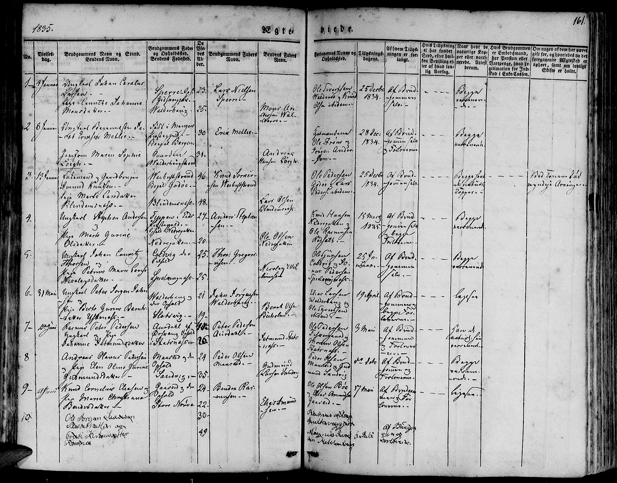 Ministerialprotokoller, klokkerbøker og fødselsregistre - Møre og Romsdal, AV/SAT-A-1454/528/L0395: Parish register (official) no. 528A06, 1828-1839, p. 161