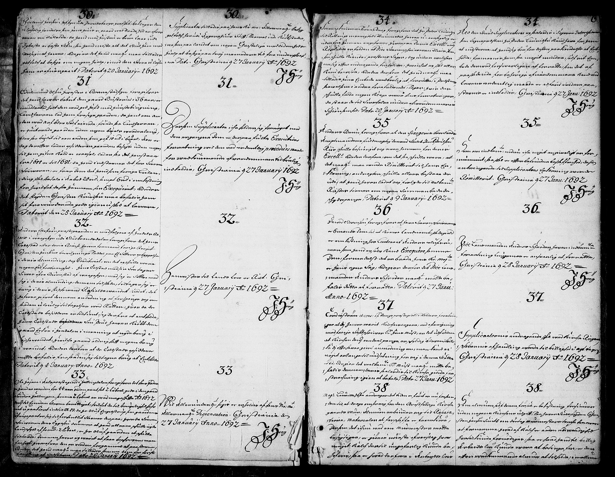 Stattholderembetet 1572-1771, AV/RA-EA-2870/Ad/L0005: Supplikasjons- og resolusjonsprotokoll, 1692-1699, p. 5b-6a