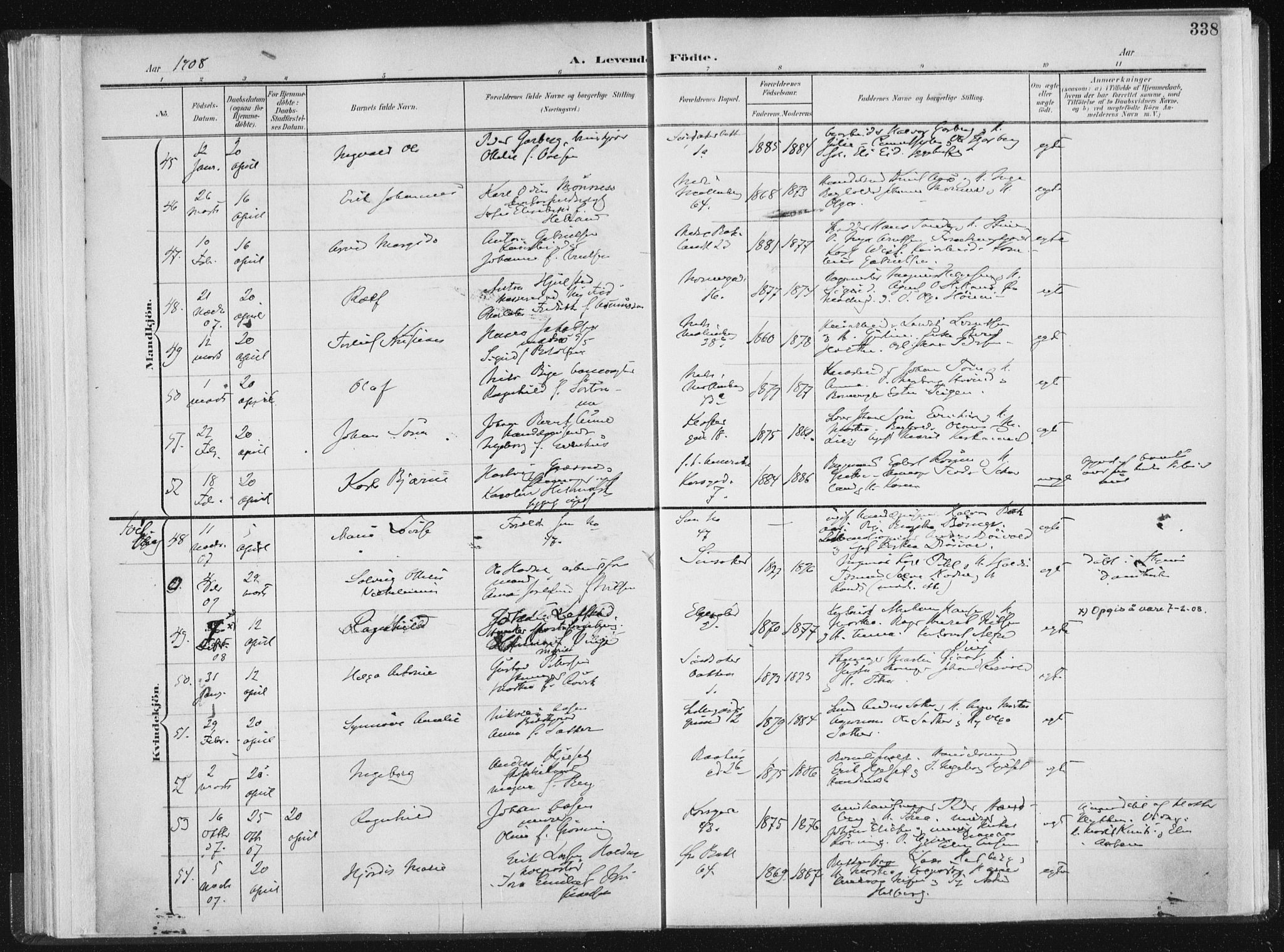 Ministerialprotokoller, klokkerbøker og fødselsregistre - Sør-Trøndelag, SAT/A-1456/604/L0200: Parish register (official) no. 604A20II, 1901-1908, p. 338