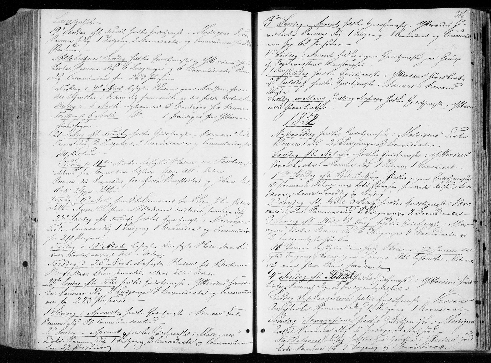 Ministerialprotokoller, klokkerbøker og fødselsregistre - Nord-Trøndelag, SAT/A-1458/722/L0218: Parish register (official) no. 722A05, 1843-1868, p. 386