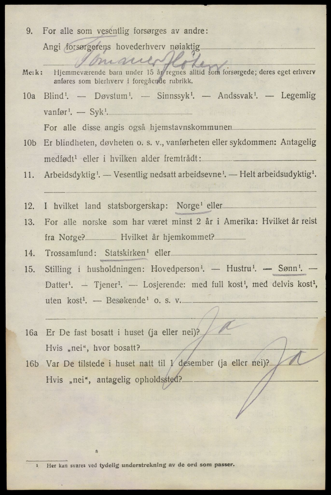 SAO, 1920 census for Fet, 1920, p. 3557