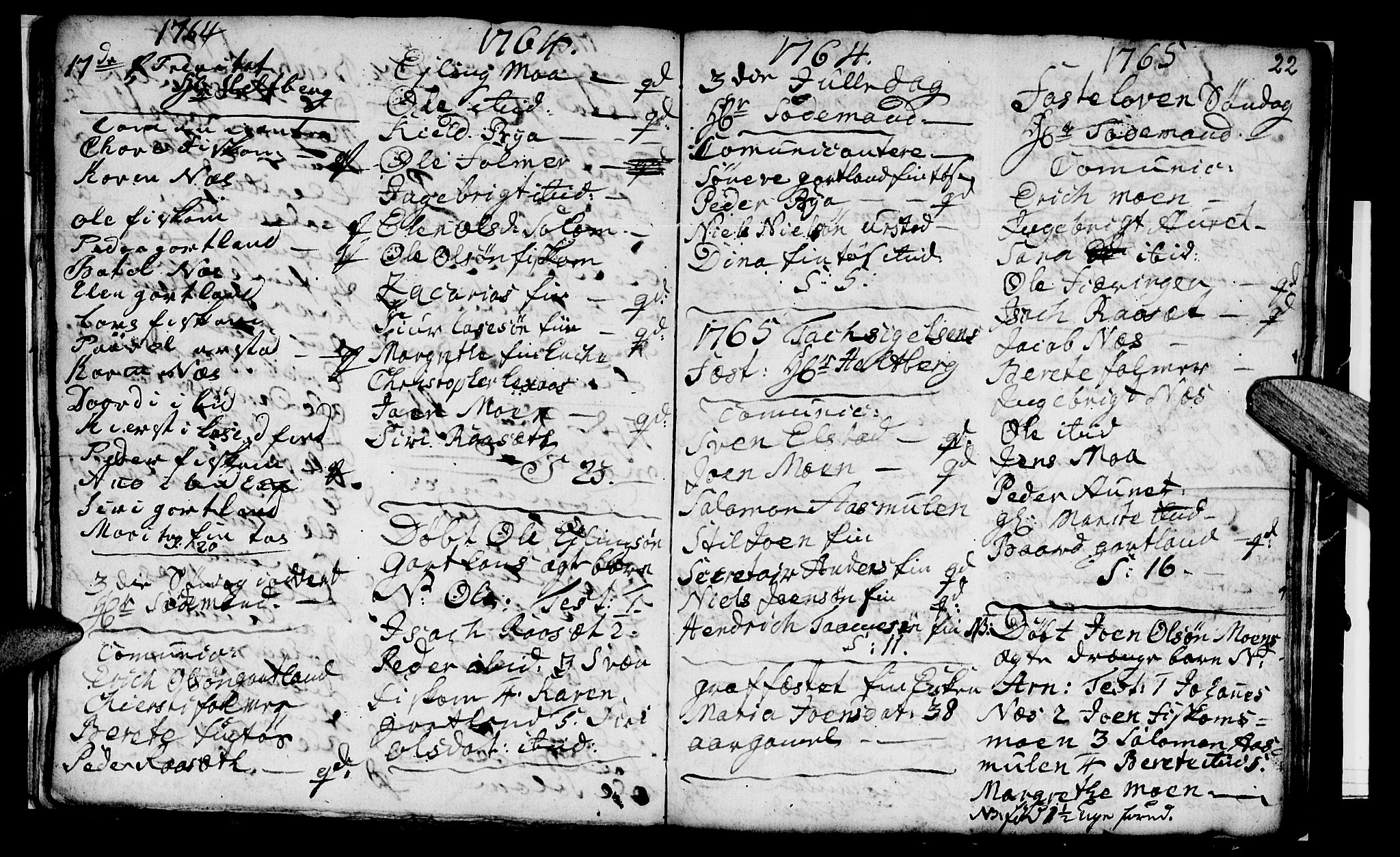 Ministerialprotokoller, klokkerbøker og fødselsregistre - Nord-Trøndelag, SAT/A-1458/759/L0526: Parish register (official) no. 759A02, 1758-1765, p. 22
