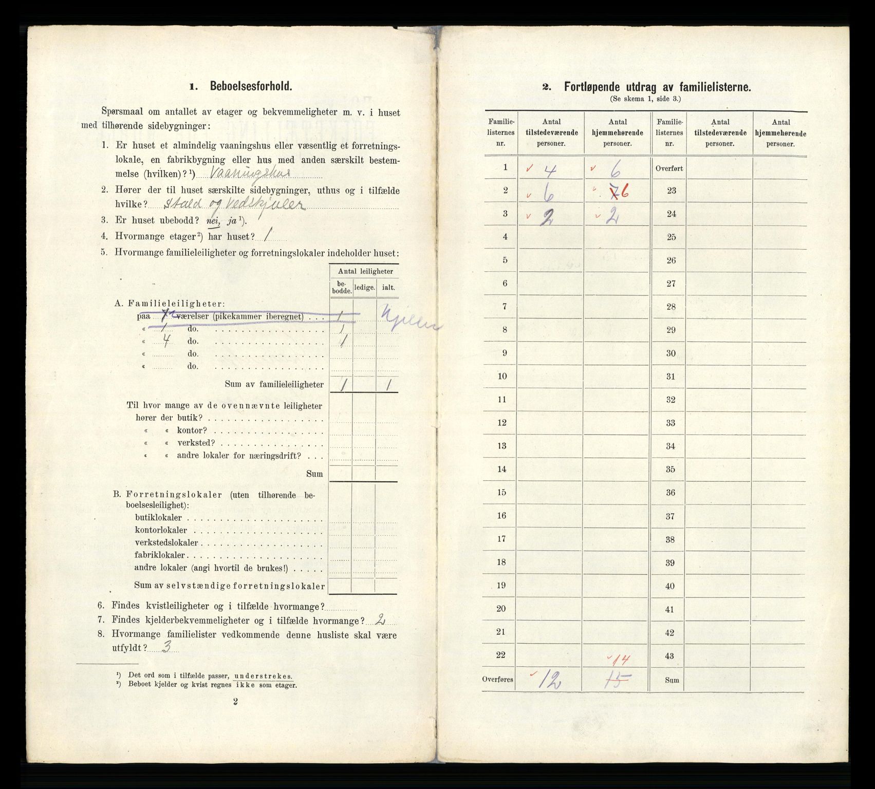 RA, 1910 census for Larvik, 1910, p. 2350