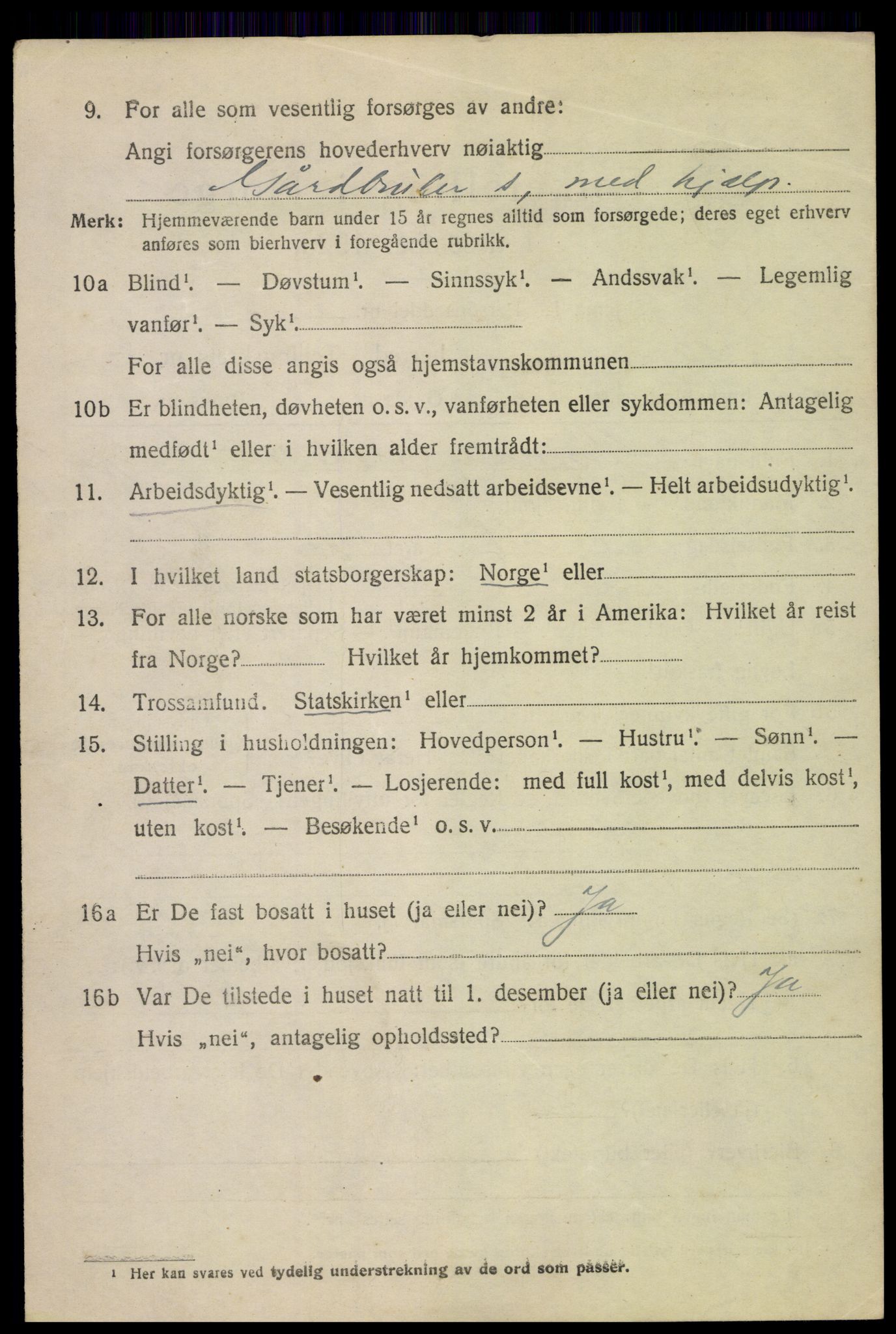 SAH, 1920 census for Lom, 1920, p. 4765